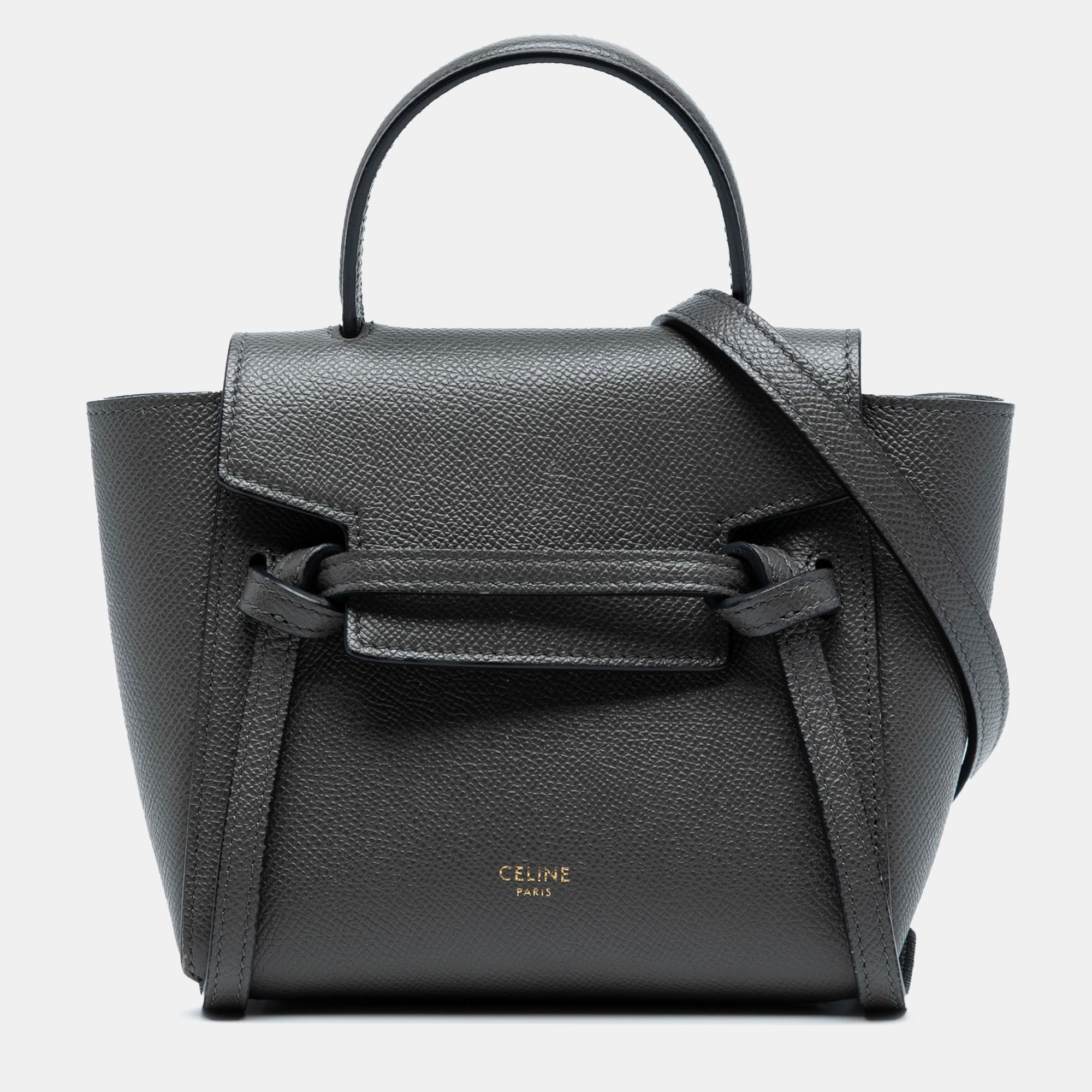 

Celine Grey Pico Grained Calfskin Belt Bag