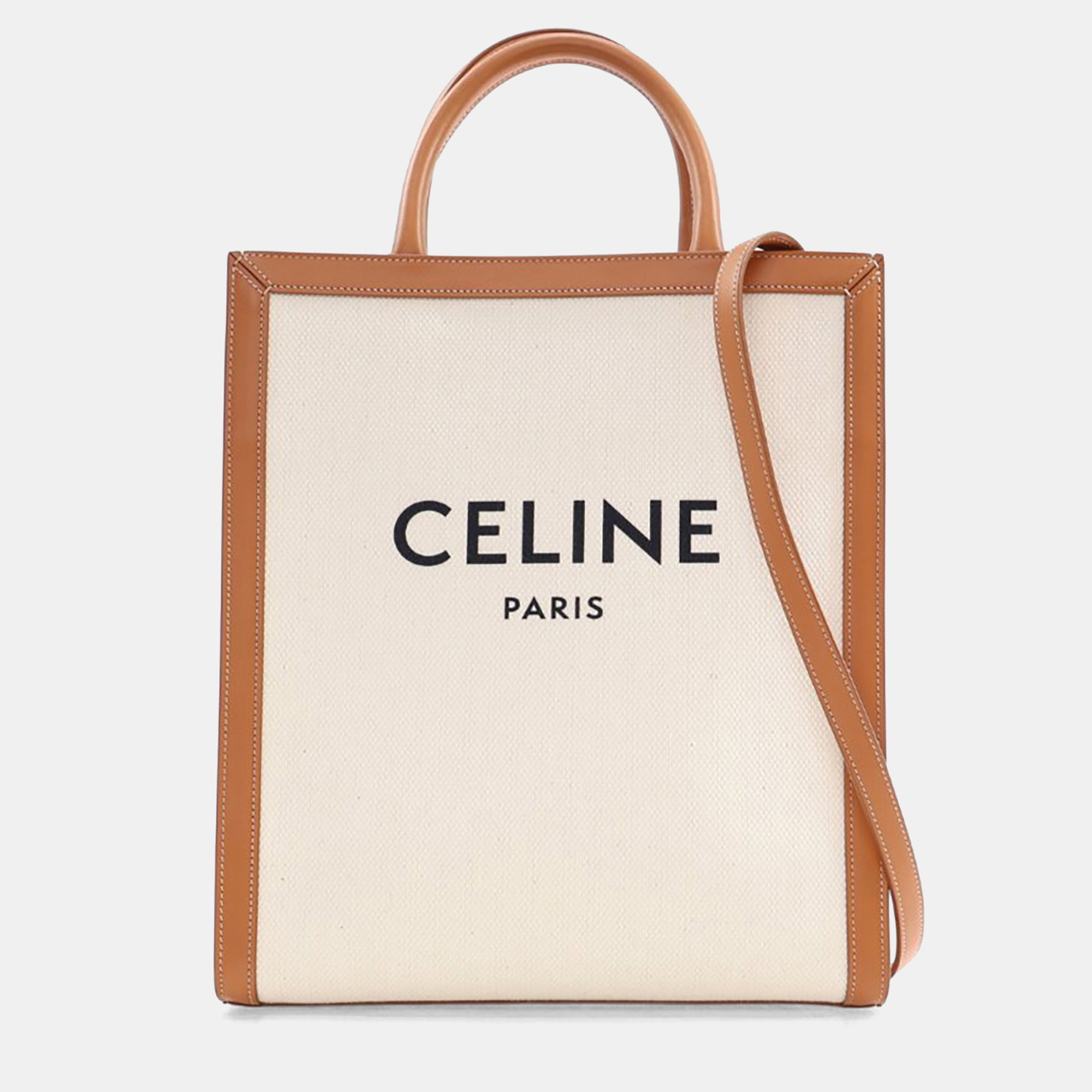 Pre-owned Celine Small Vertical Cabas Tote In Sand