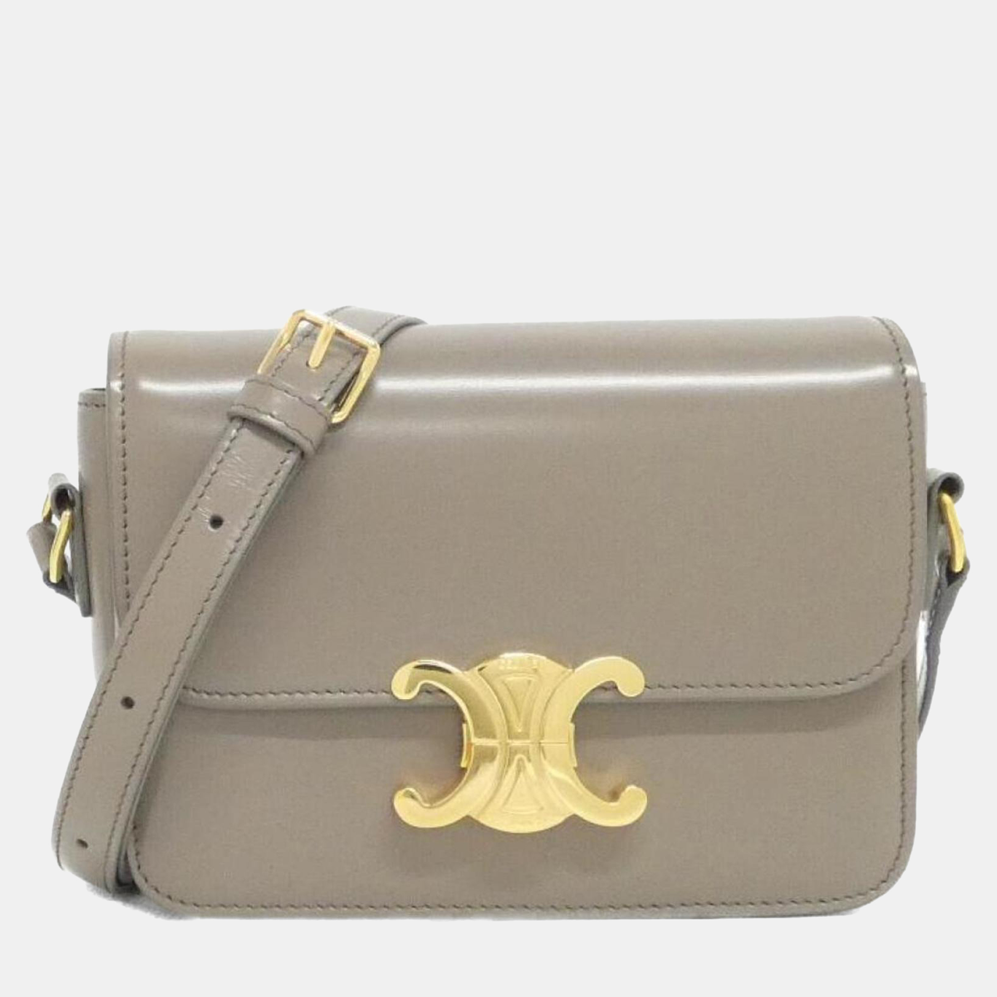 

Celine Teen Triomphe Shoulder Bag, Brown