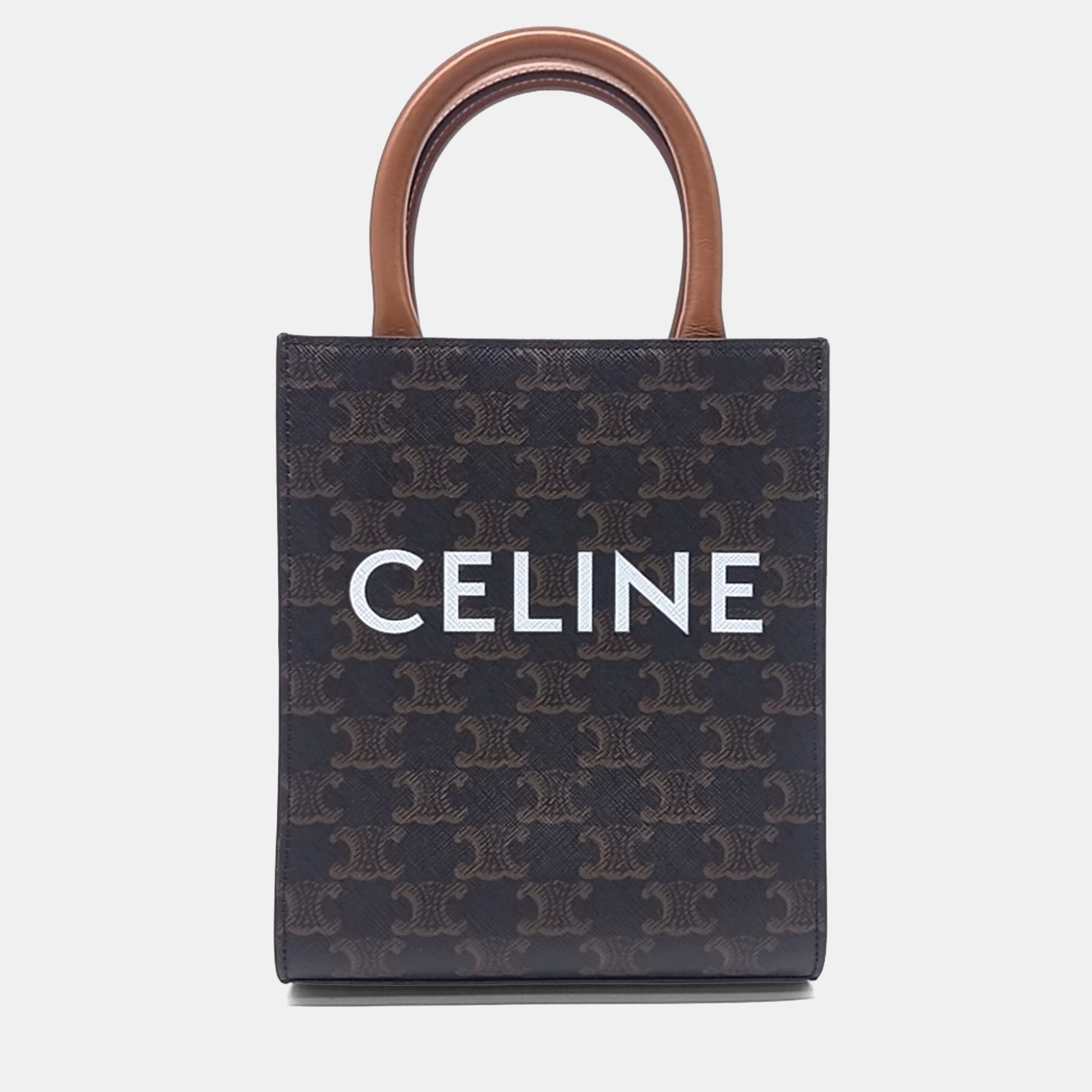 

Celine Brown PVC Triumph Cabas Vertical Mini