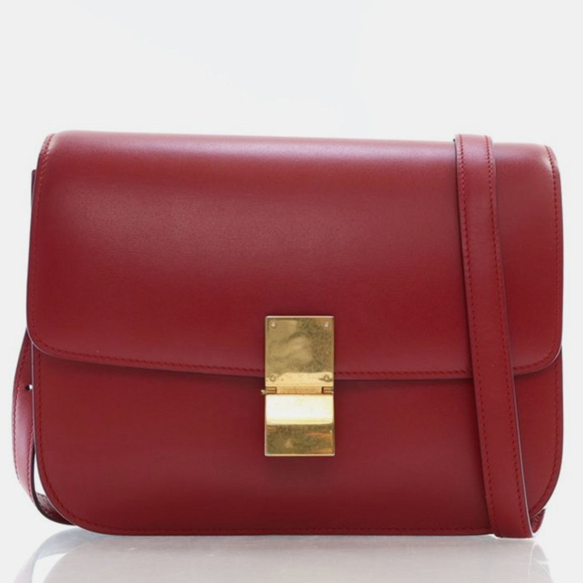 

Celine Medium Smooth Calfskin Box Bag, Red
