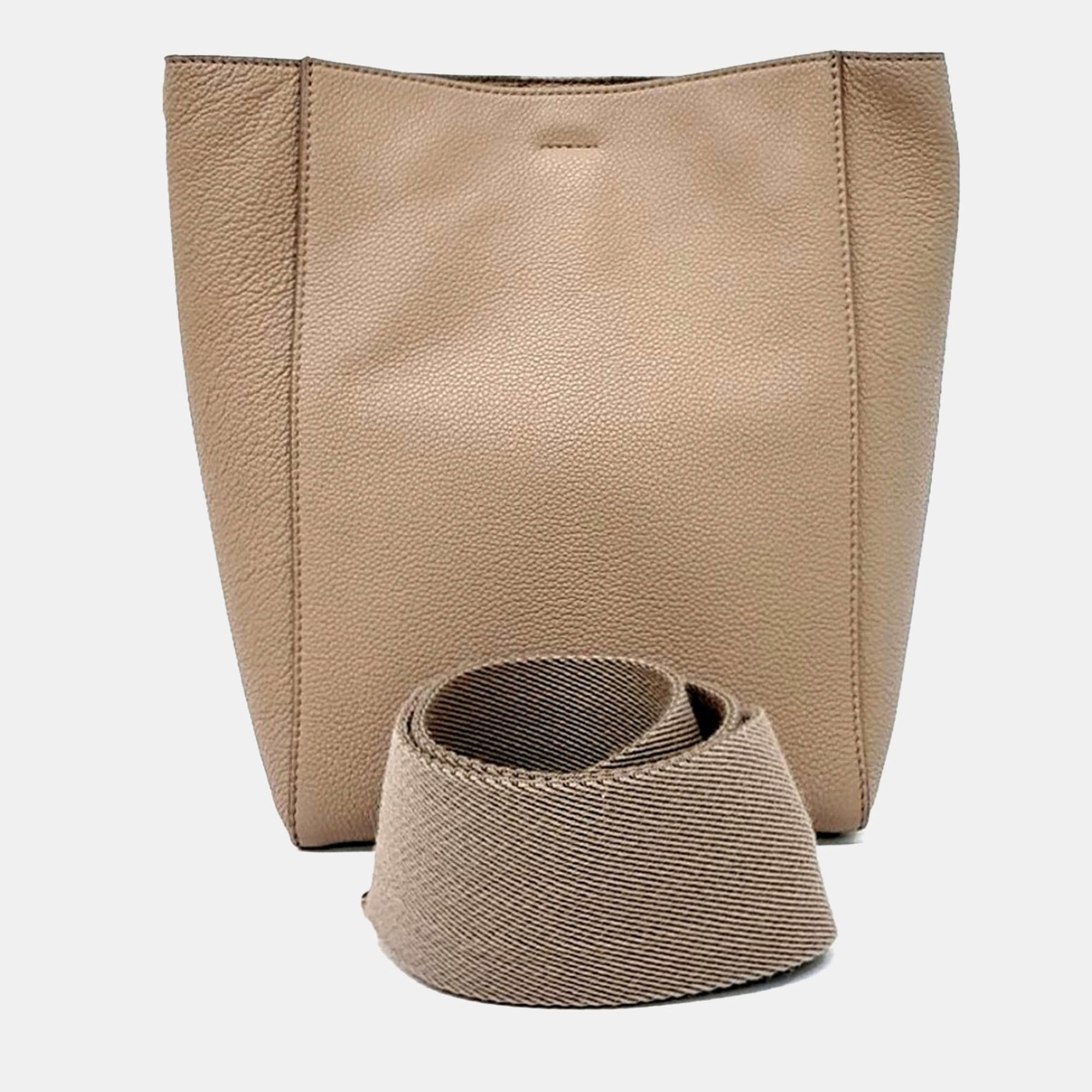 

Celine Beige Leather Sangle Bag Small