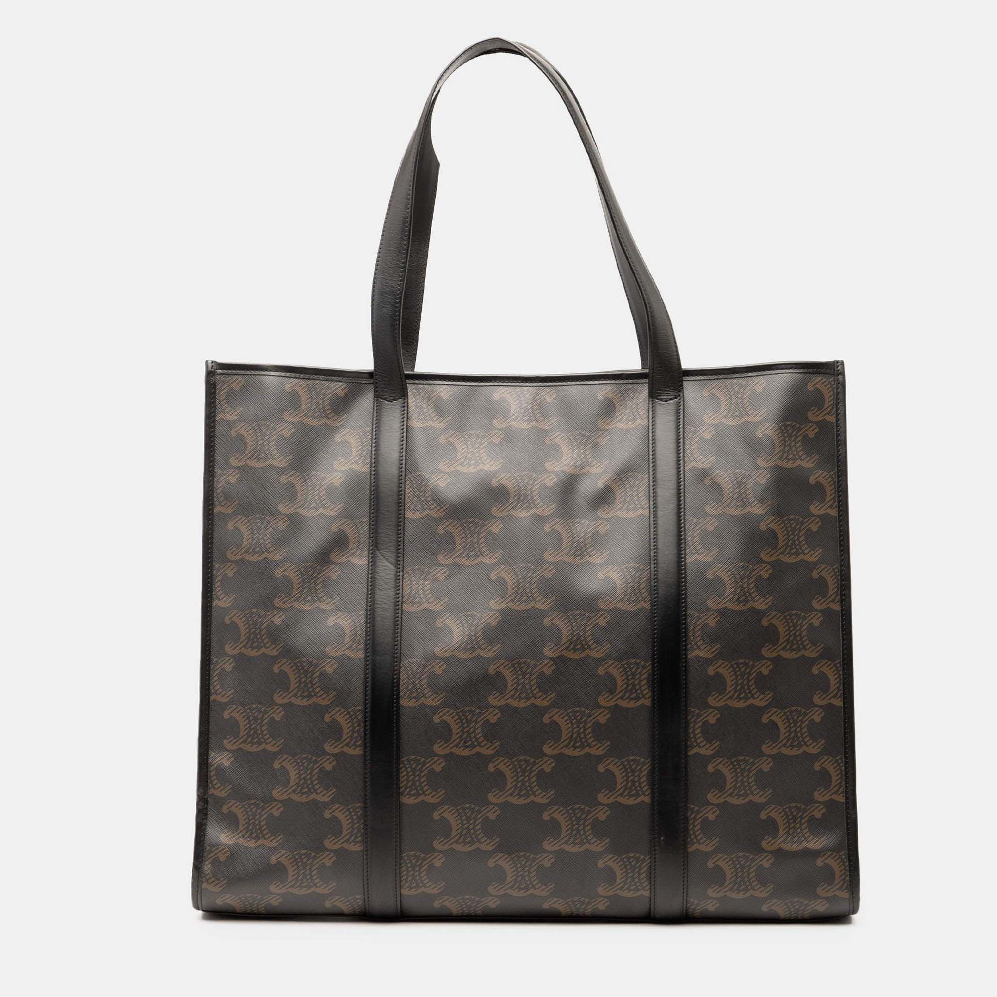 

Celine Brown  Triomphe Coated Canvas Cabas Tote