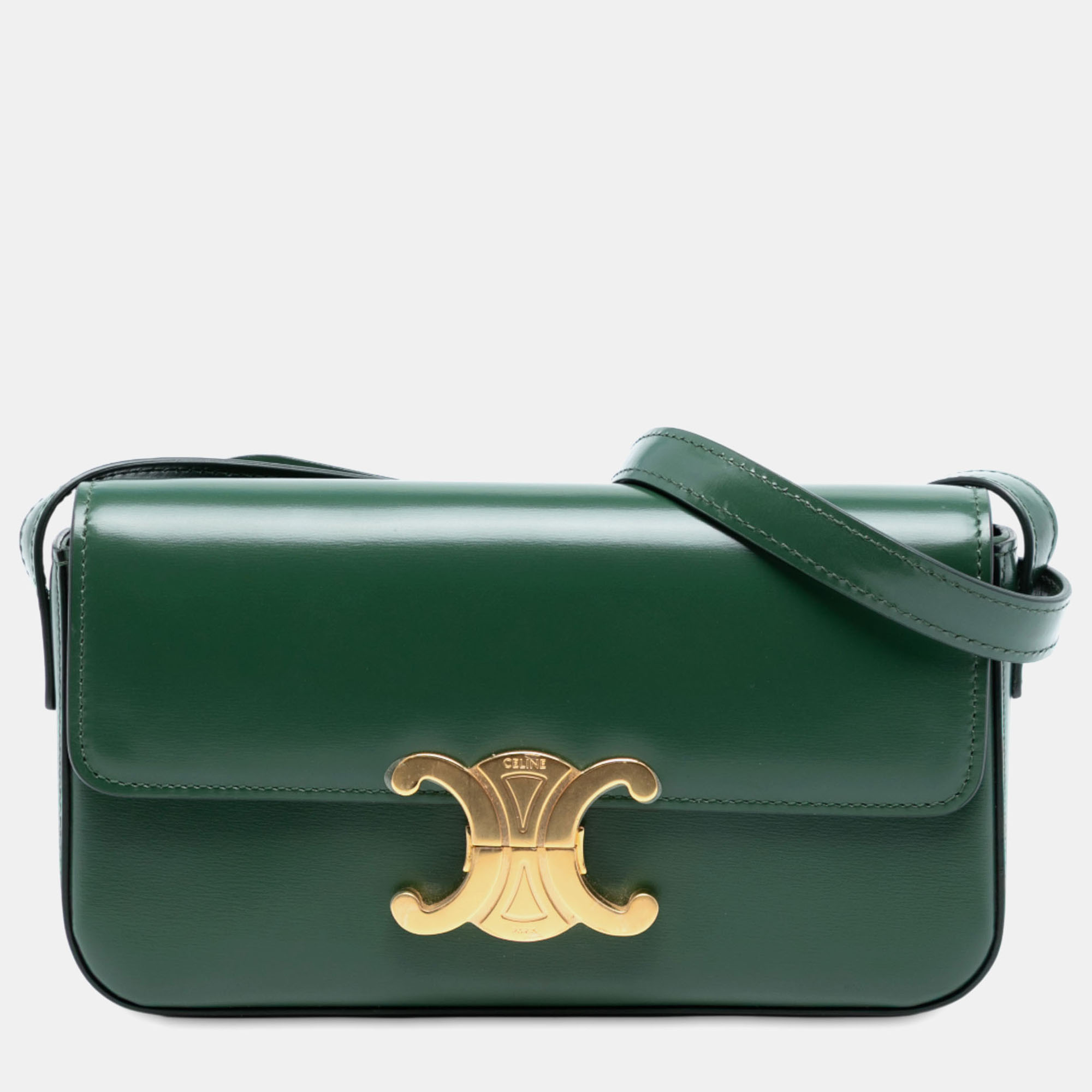 

Celine Green Shiny Calfskin Claude Shoulder Bag
