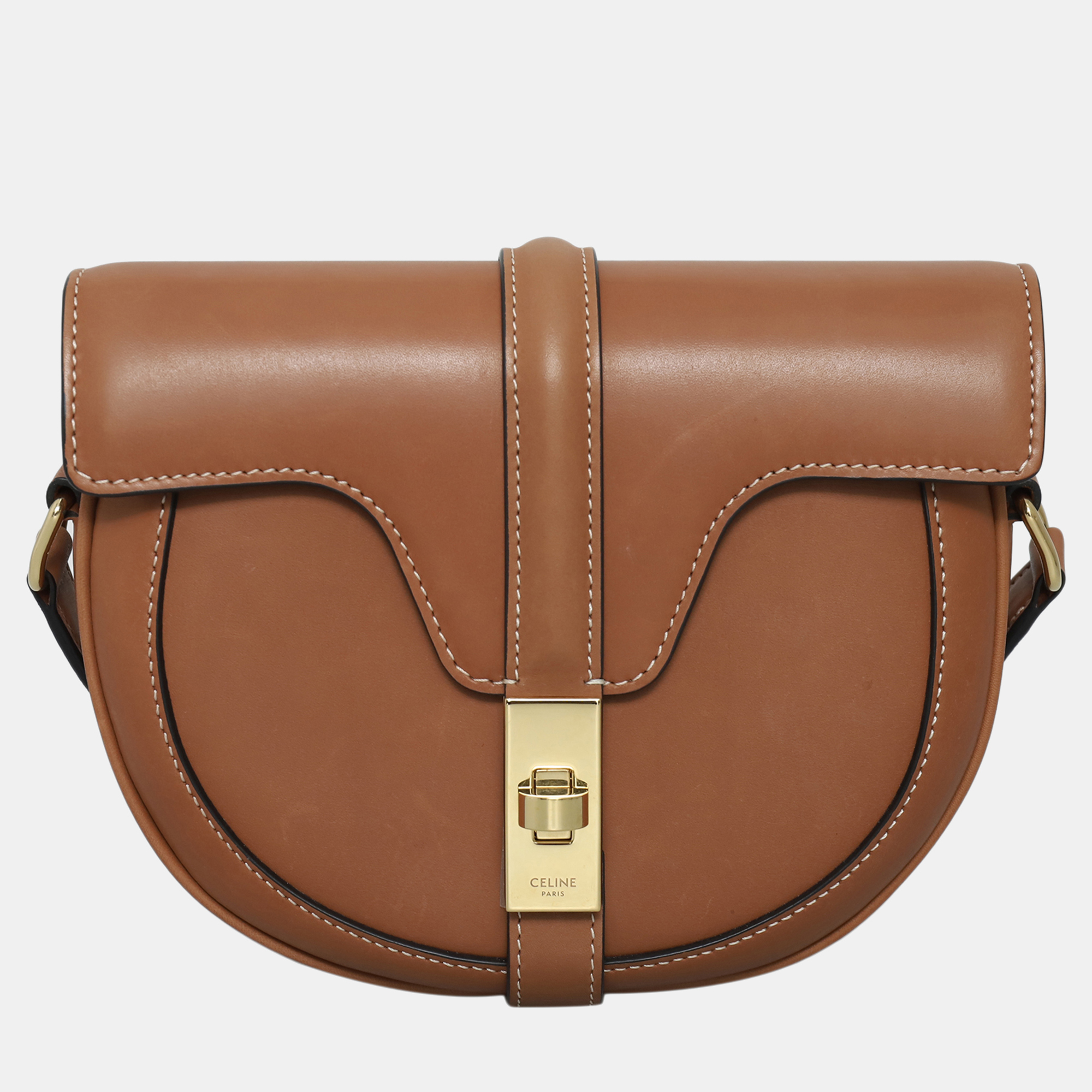 

Celine Small Tan Leather Besace 16 Bag