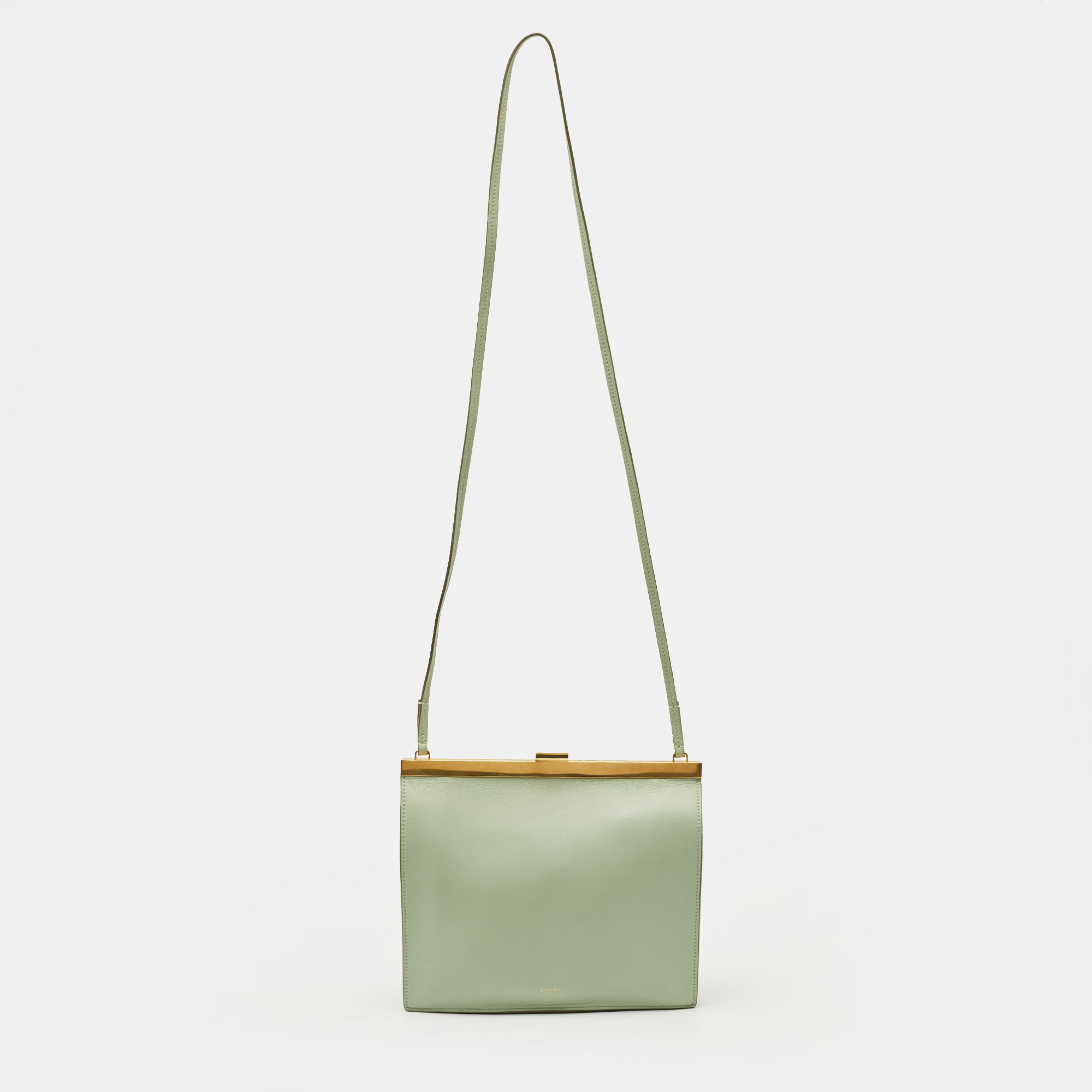 

Celine Clasp Mini Light Green Leather Crossbody Bag