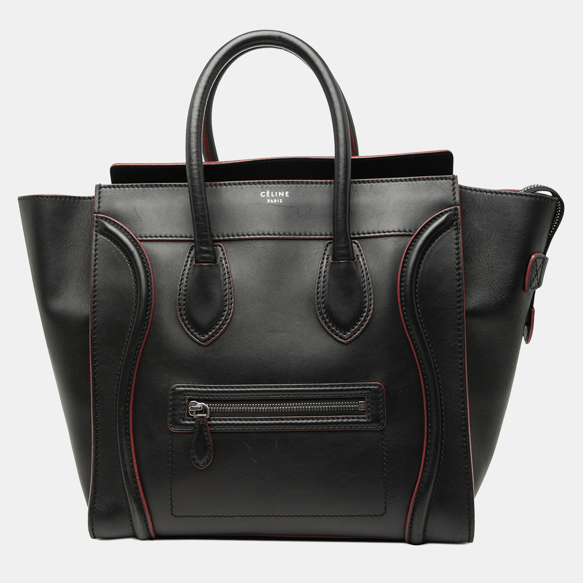 

Celine Black Mini Bicolor Smooth Calfskin Luggage Tote