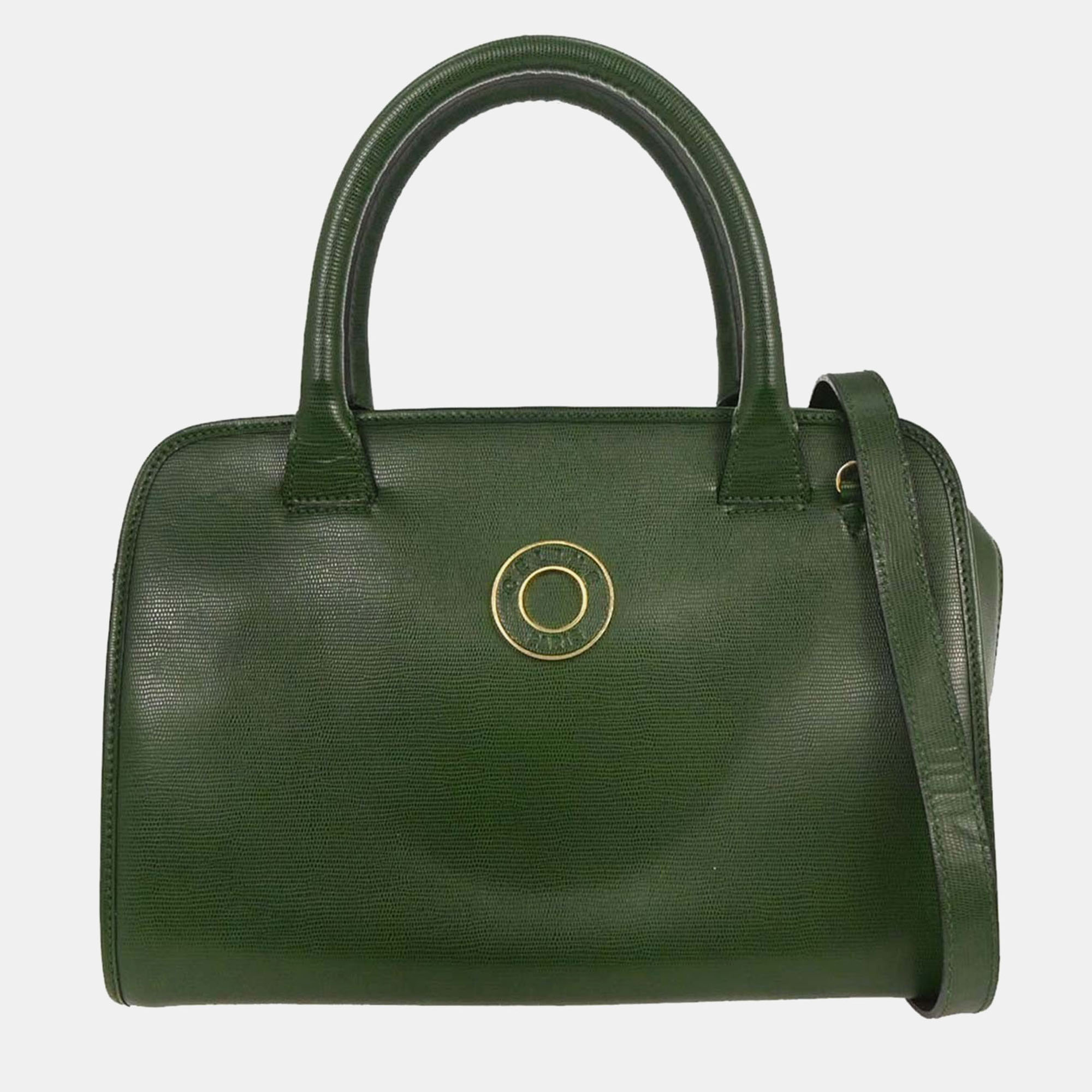

Celine Green Leather 2Way Handbag