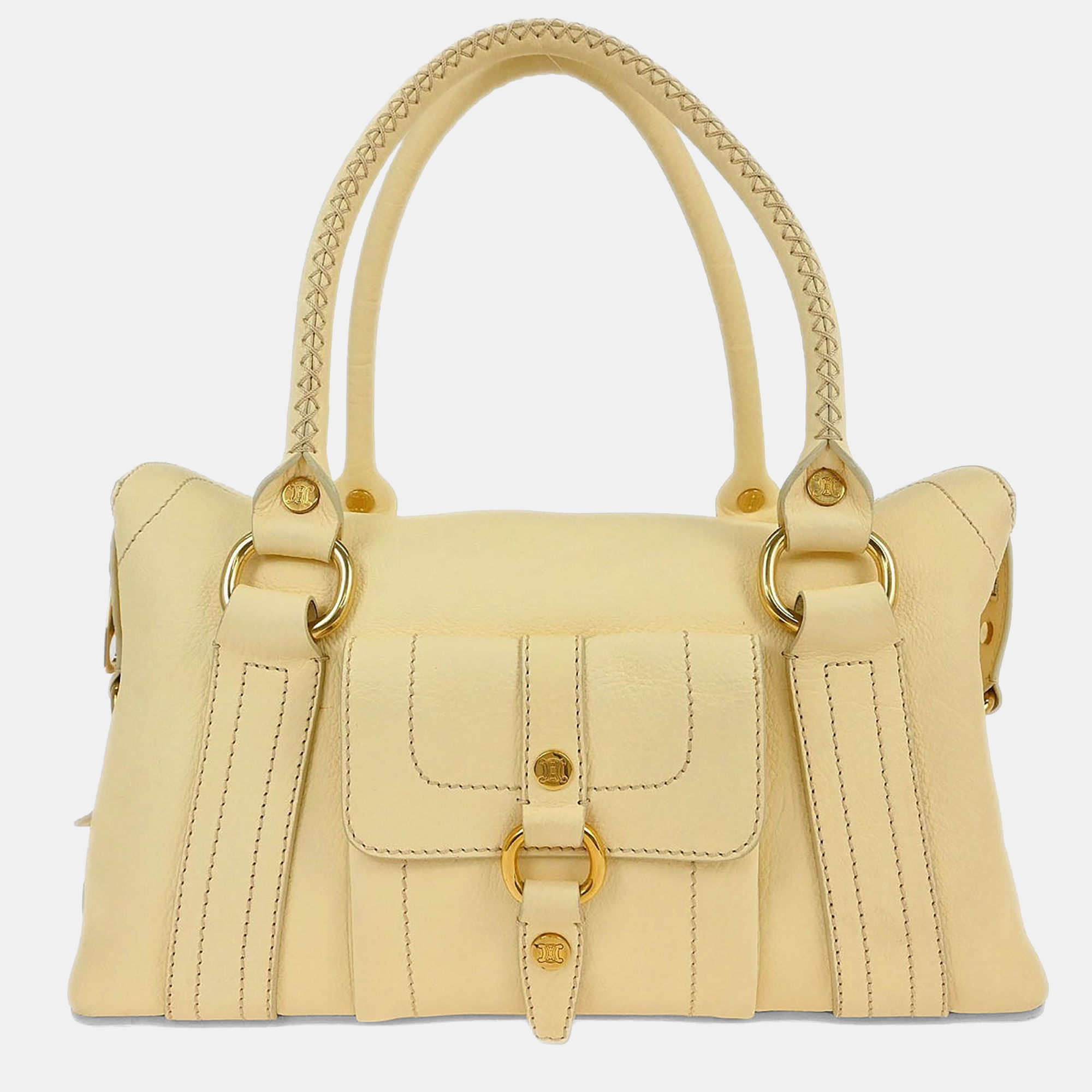 

Celine Cream Leather Handbag