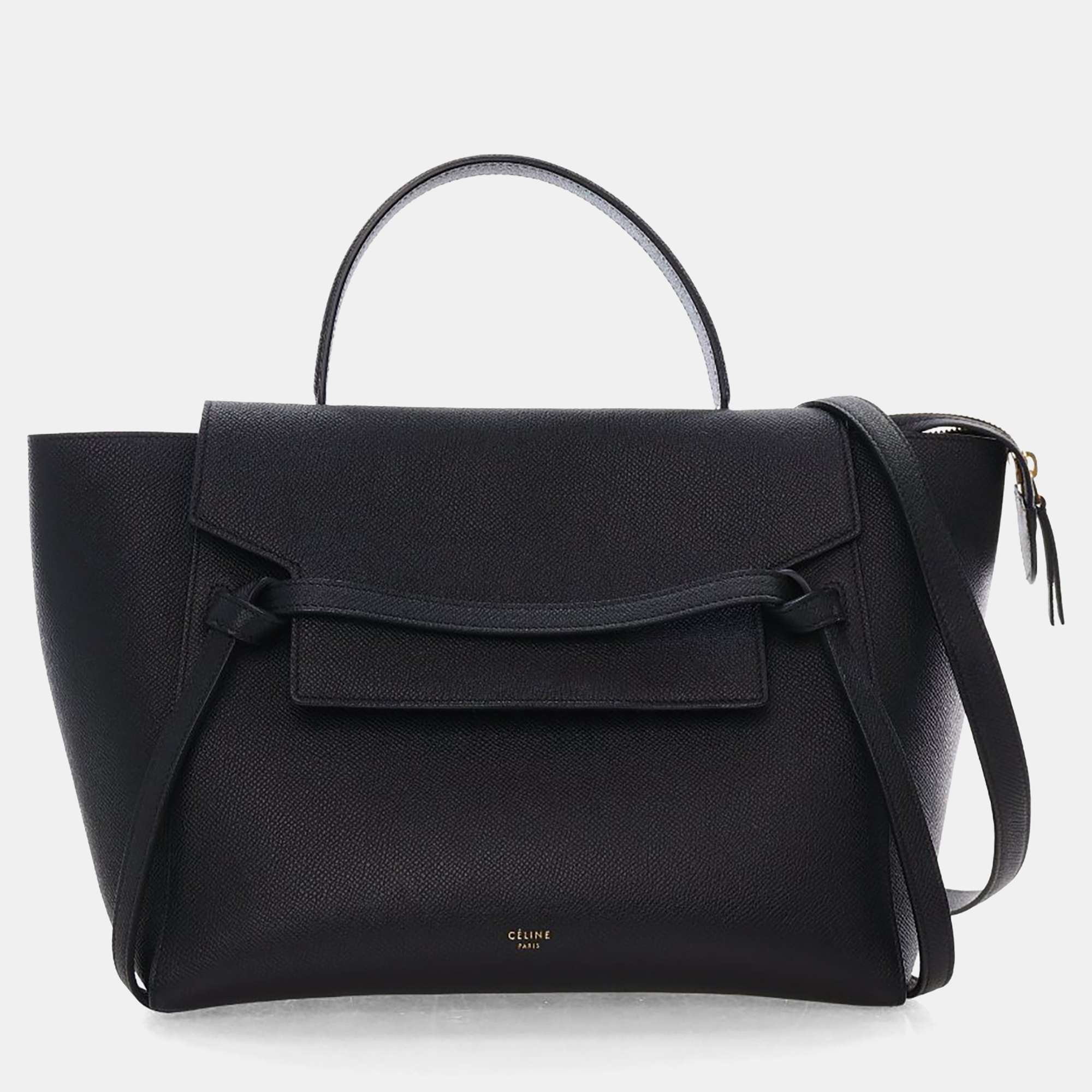 

Celine Mini Calfskin Belt Bag, Black