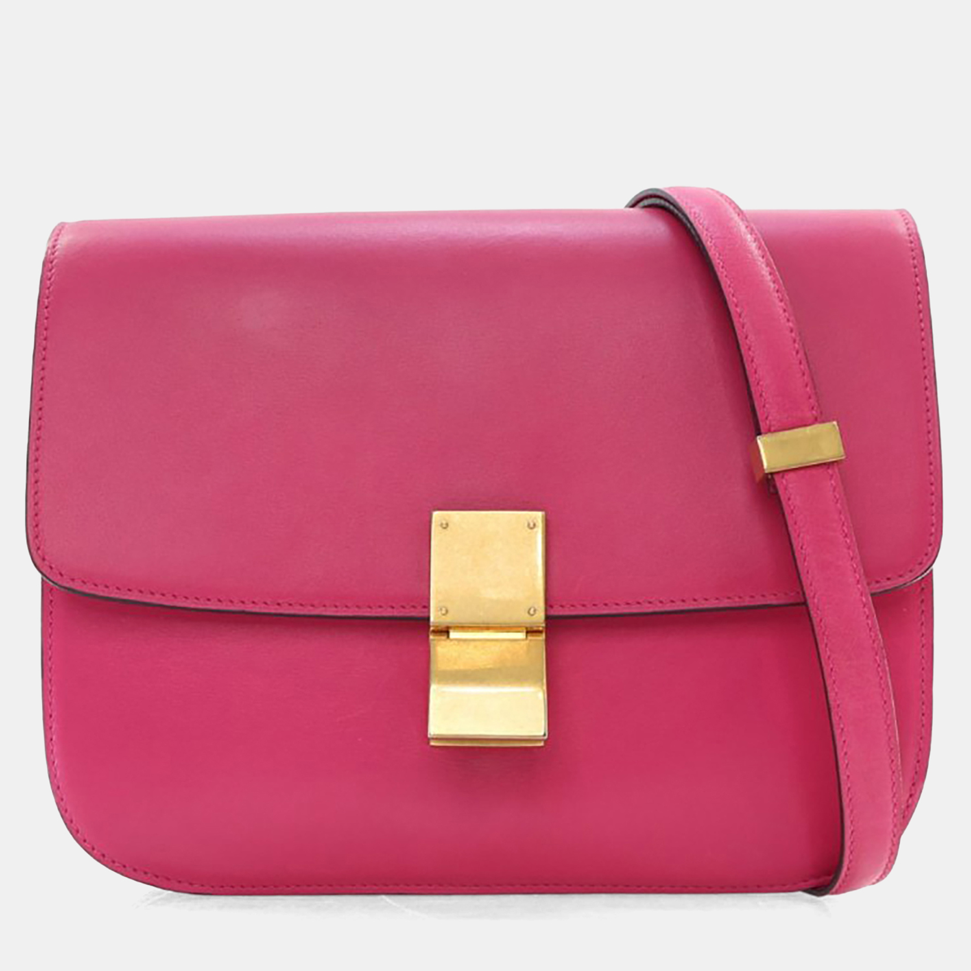 

Celine Medium Smooth Calfskin Box Bag, Pink