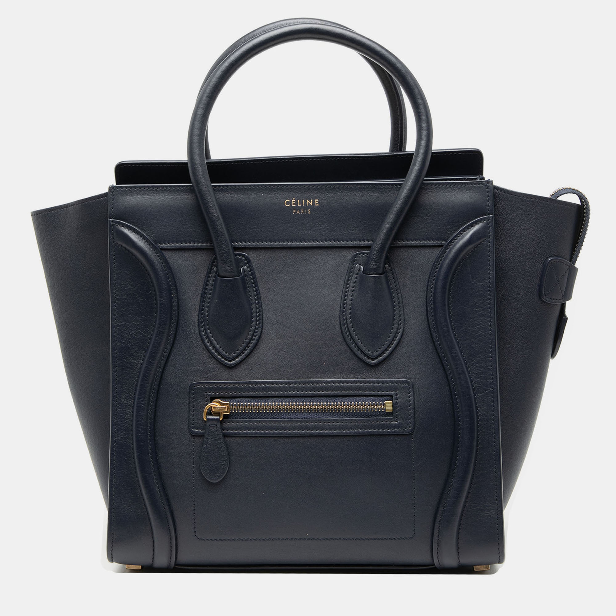 

Celine Blue Micro Leather Luggage Tote