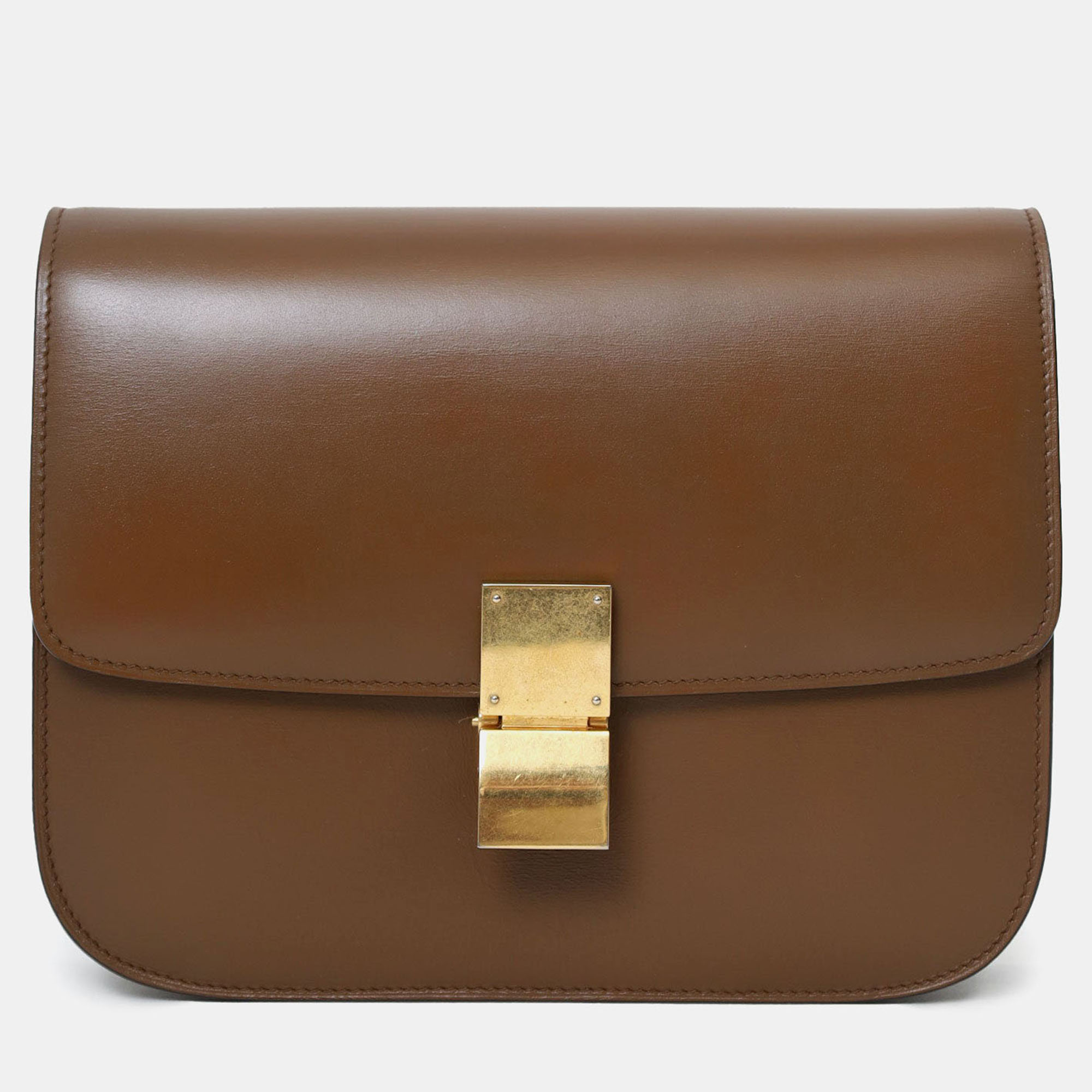 

Celine Brown Leather Medium Box Bag