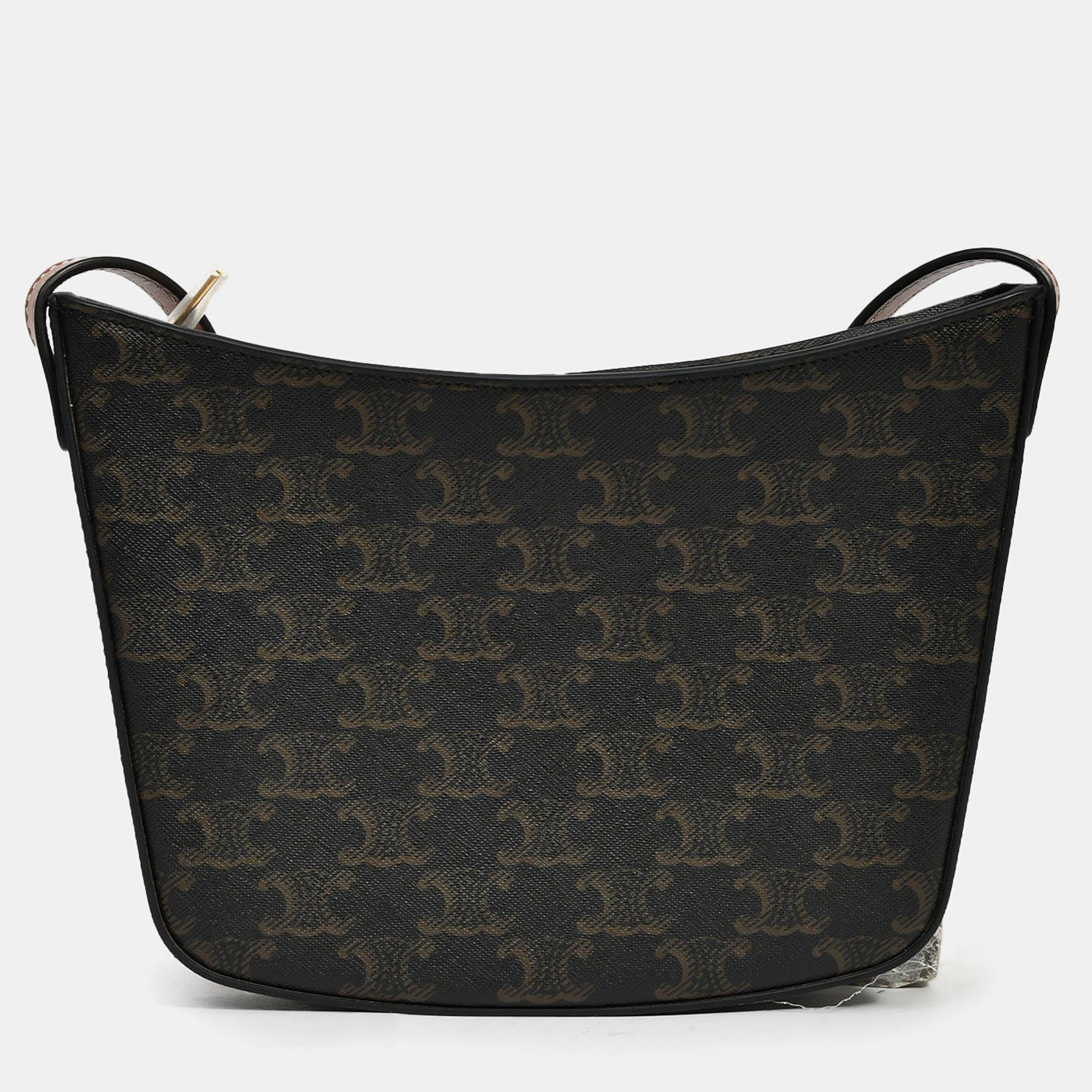 

Celine Brown Canvas Triomphe Medium Croque Shoulder Bag