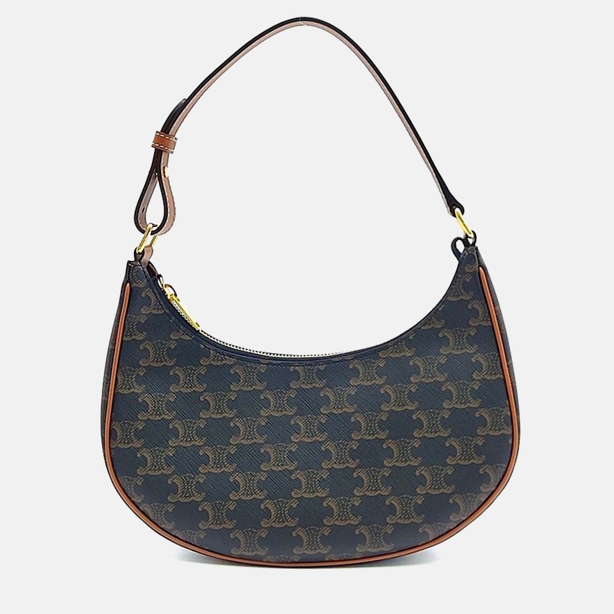 

Celine Brown Canvas Triumph Ava Hobo Bag