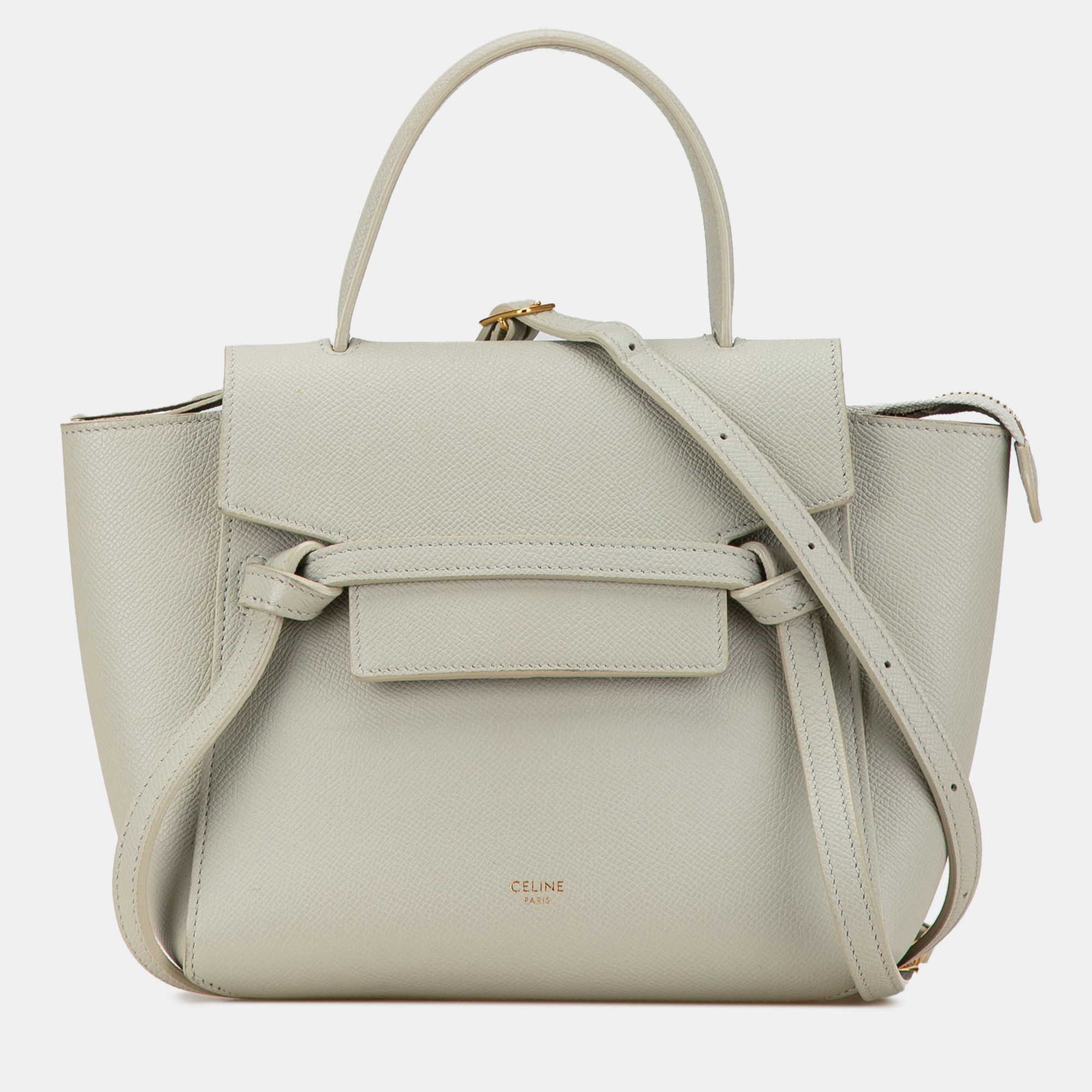

Celine White Nano Grained Calfskin Belt Bag