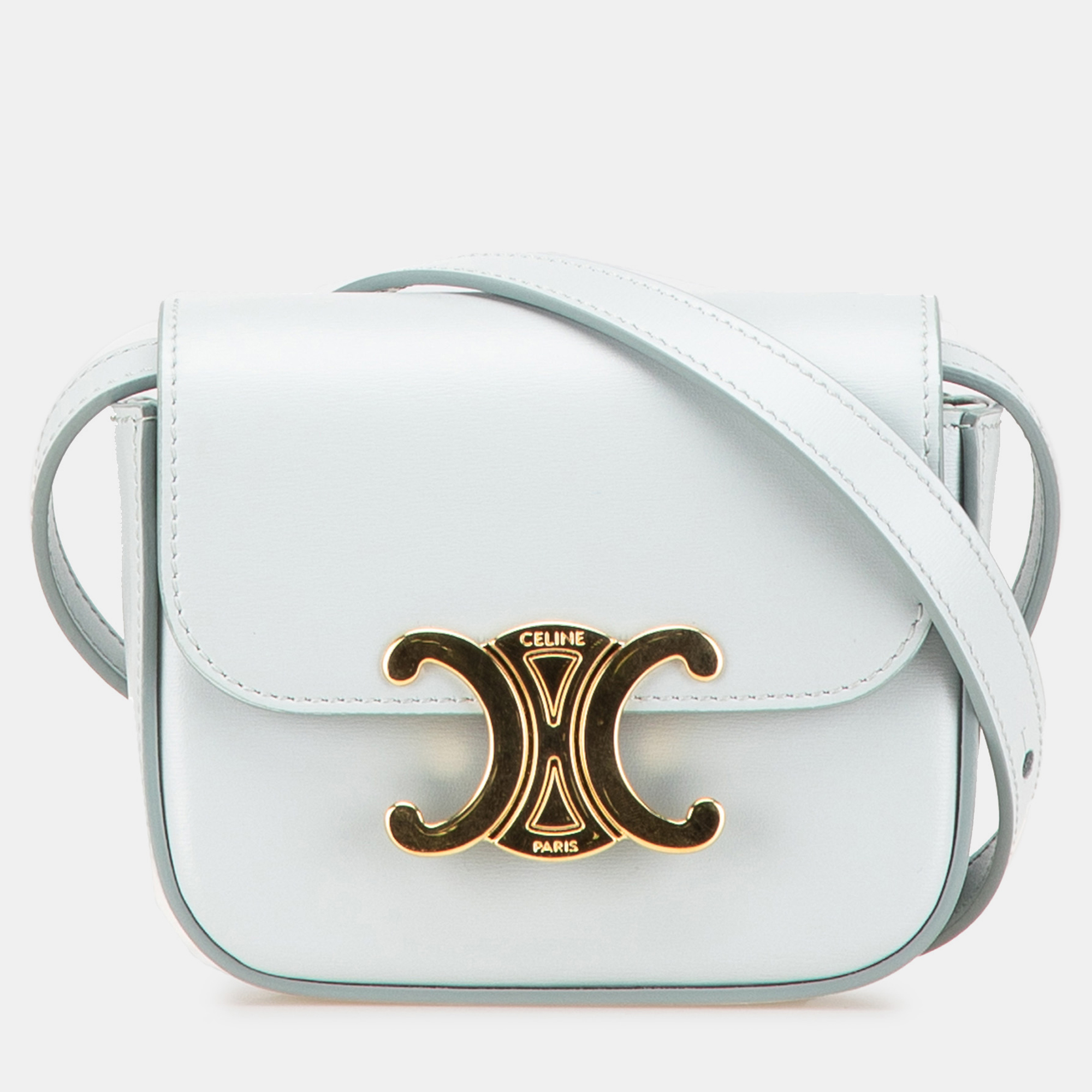 

Celine Blue Mini Calfskin Claude Crossbody