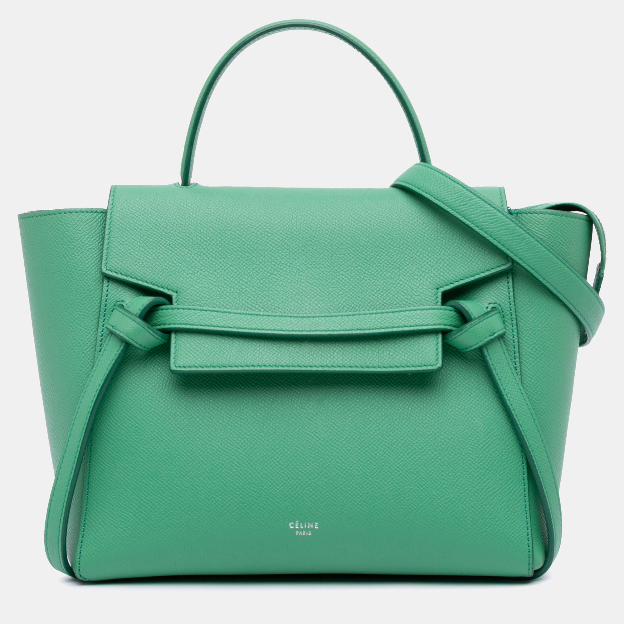 

Celine Green Mini Grained Calfskin Belt Bag