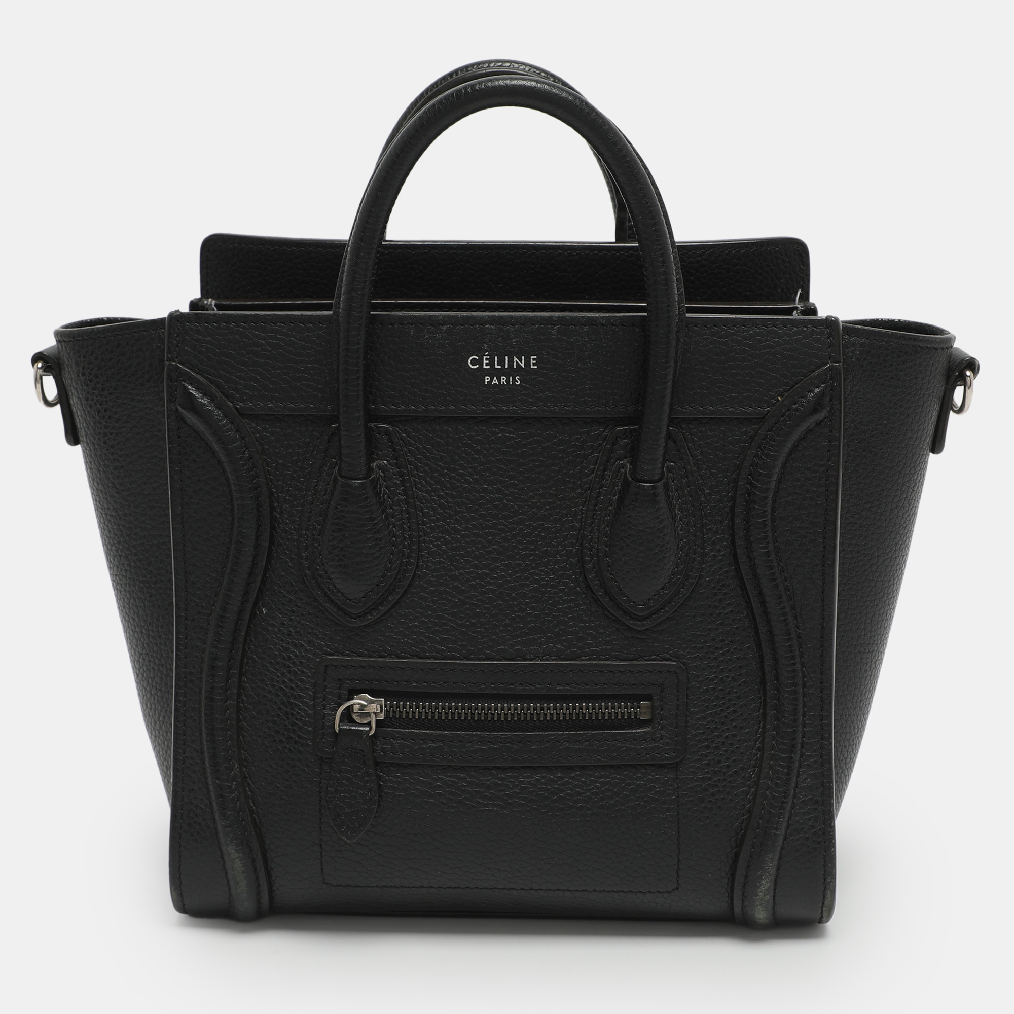 

Celine Luggage Nano Black Leather Tote