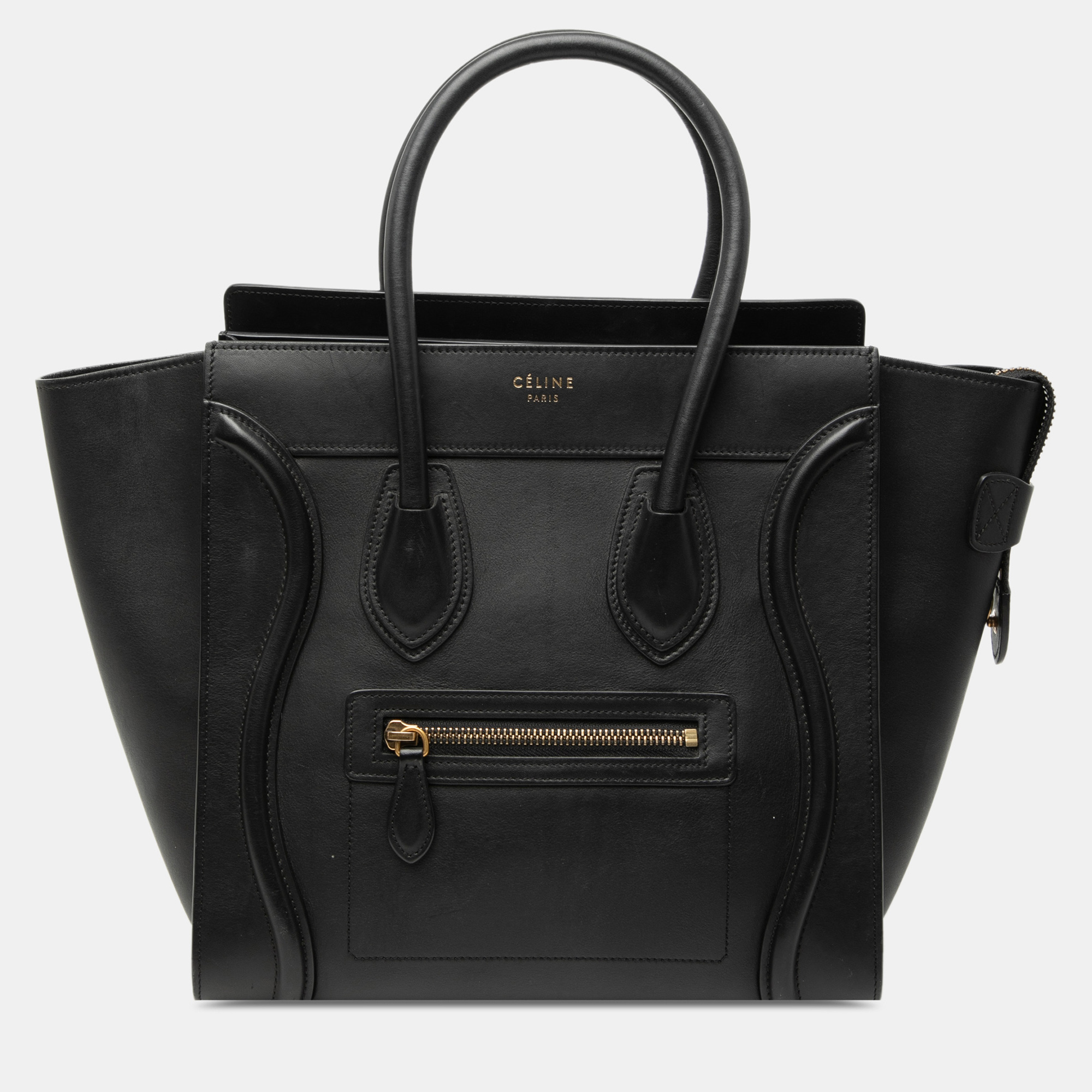 

Celine Black Micro Smooth Calfskin Luggage Tote