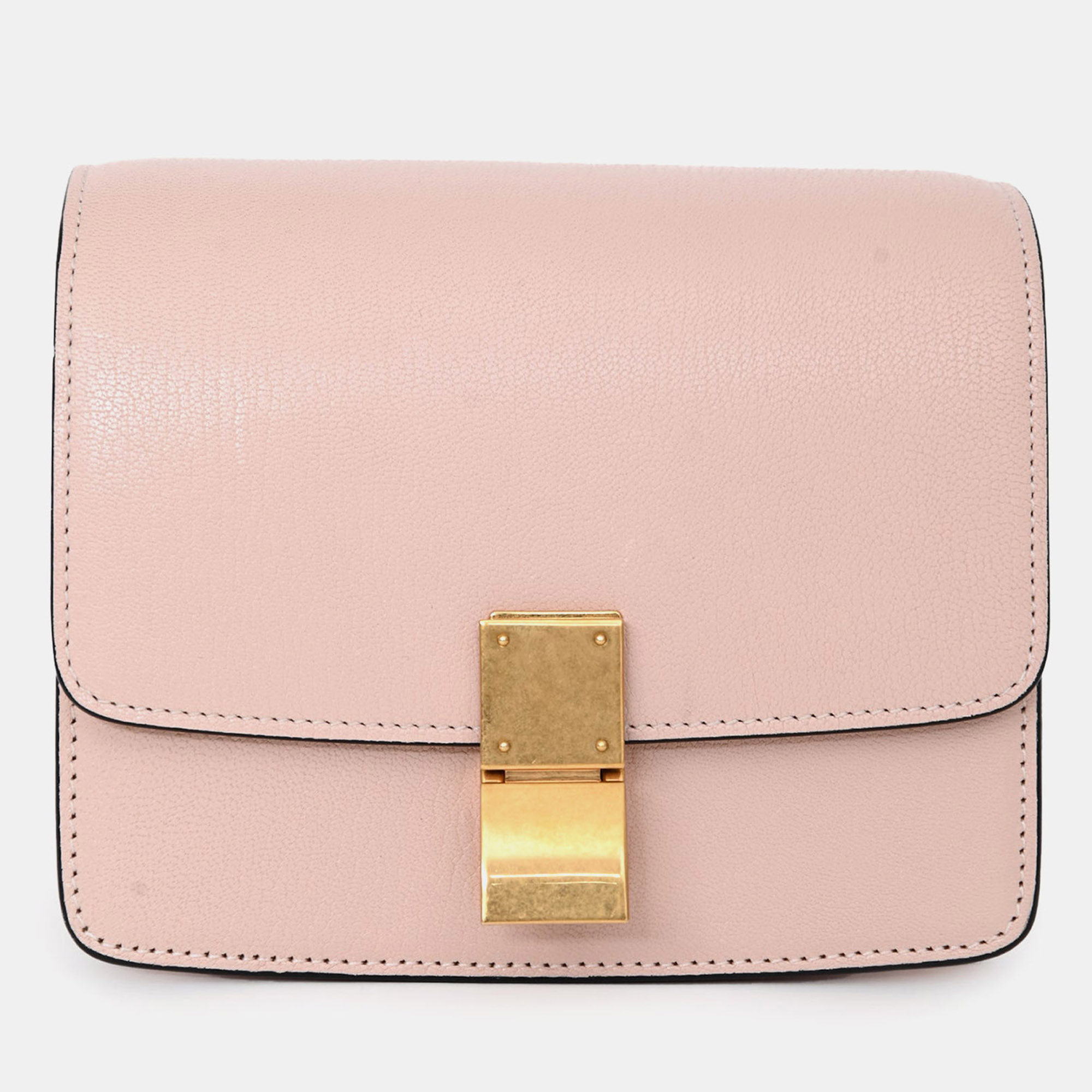 

Celine 2016 Pink Leather Small Box Crossbody