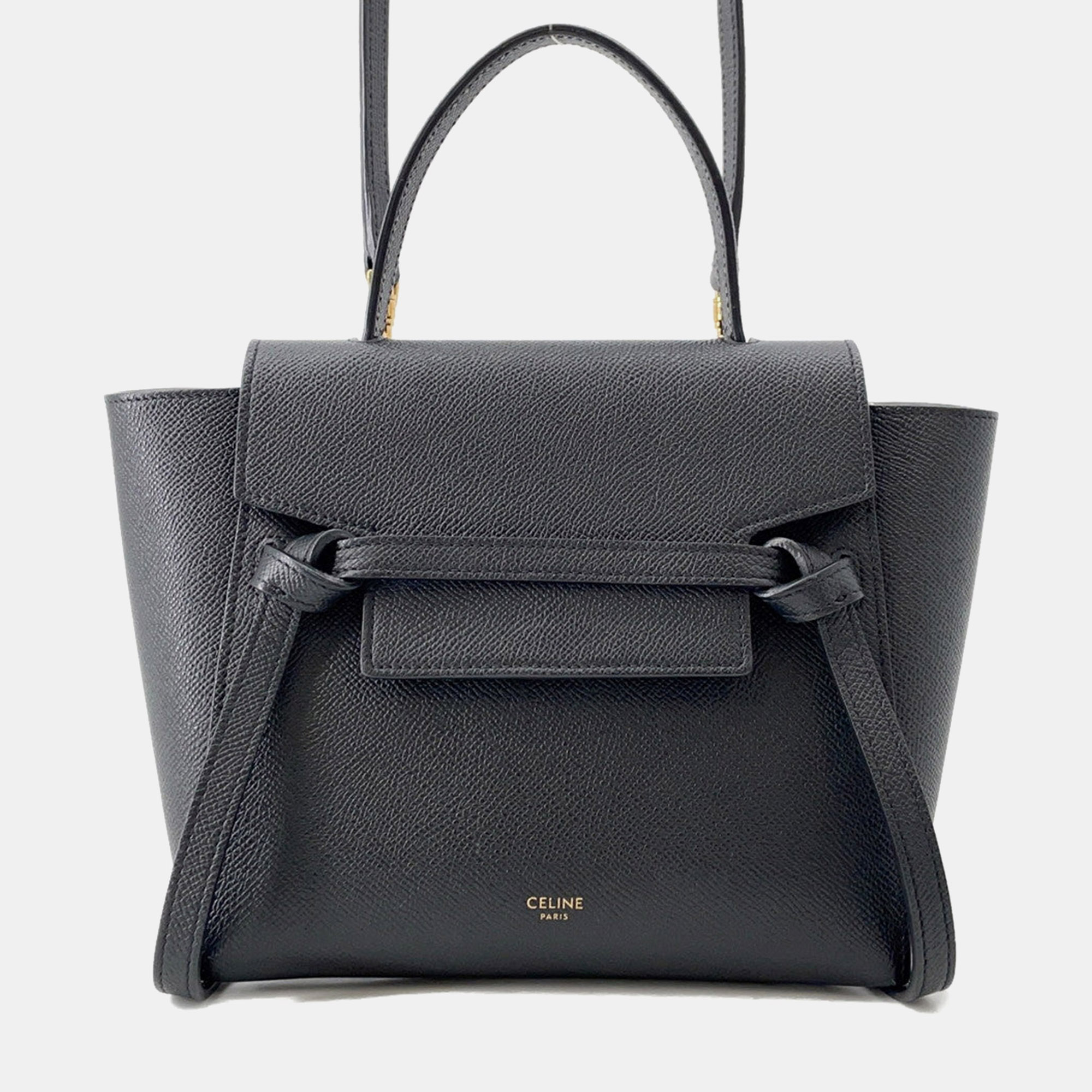 

Celine Belt Bag Black Leather Size Nano