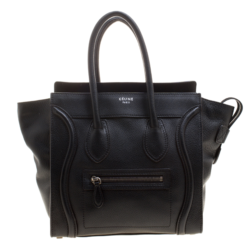 Celine Black Leather Micro Luggage Tote Celine | The Luxury Closet