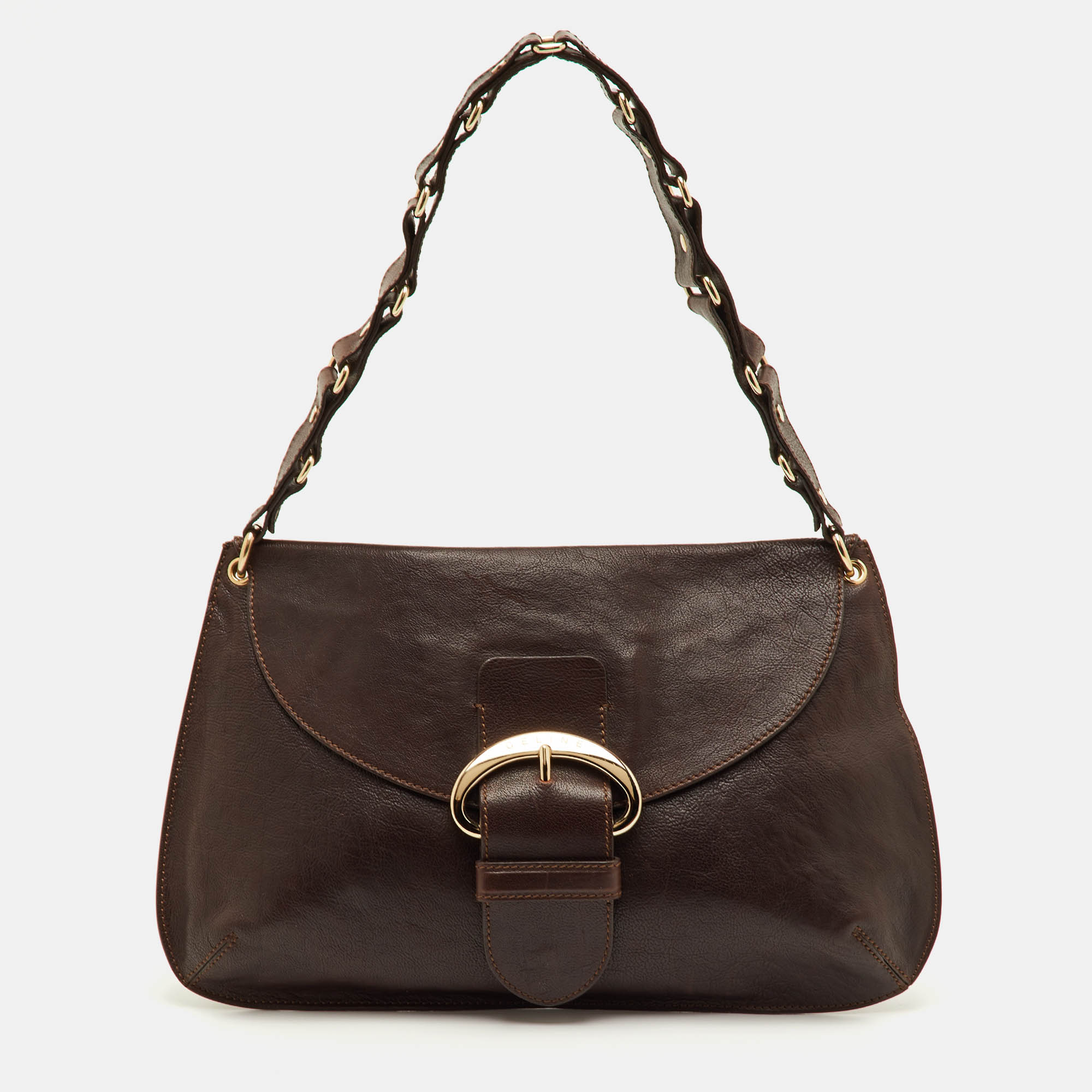 

Celine Brown Leather Vintage Shoulder Bag
