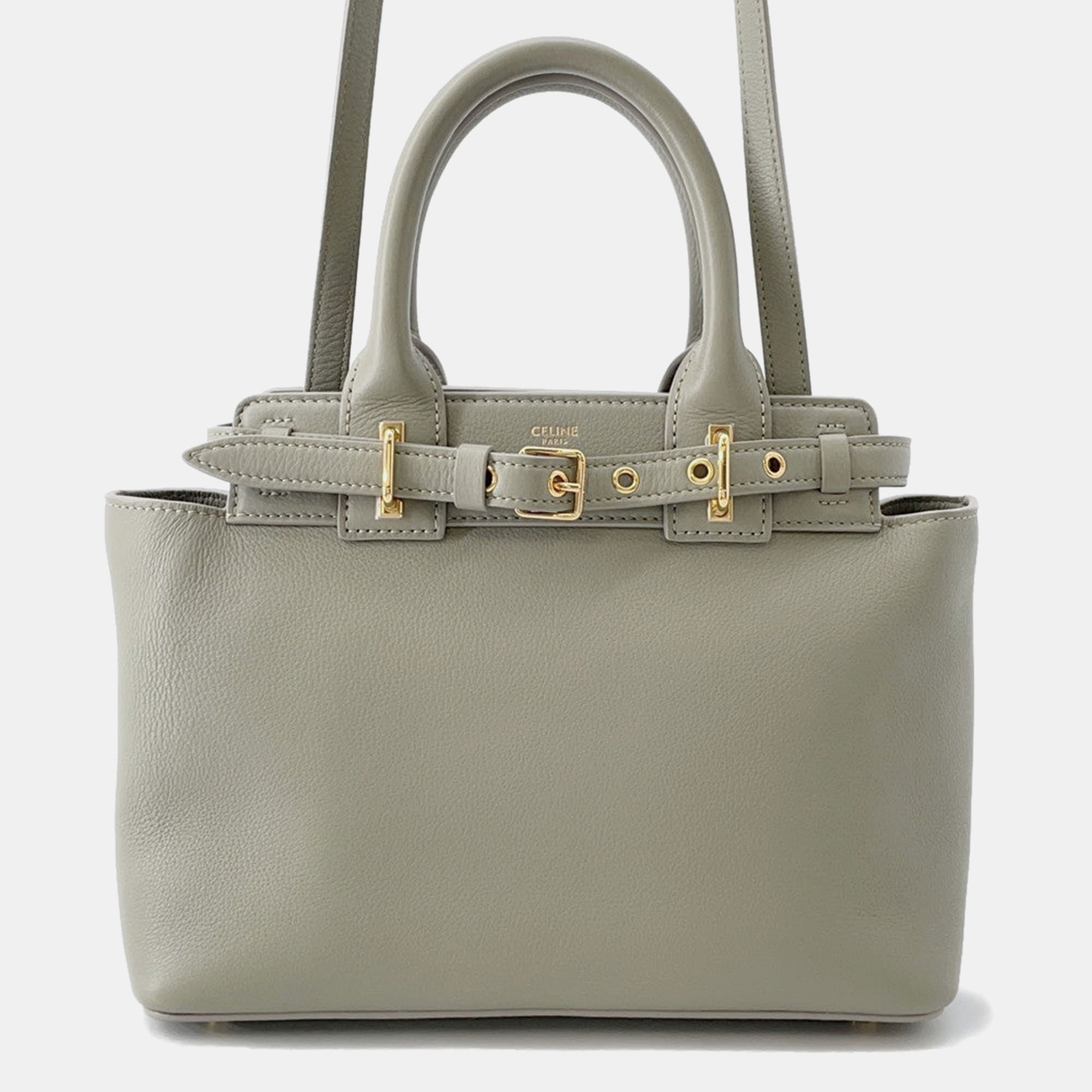 

Celine Teen Conti Bag Green Clay Leather, Grey