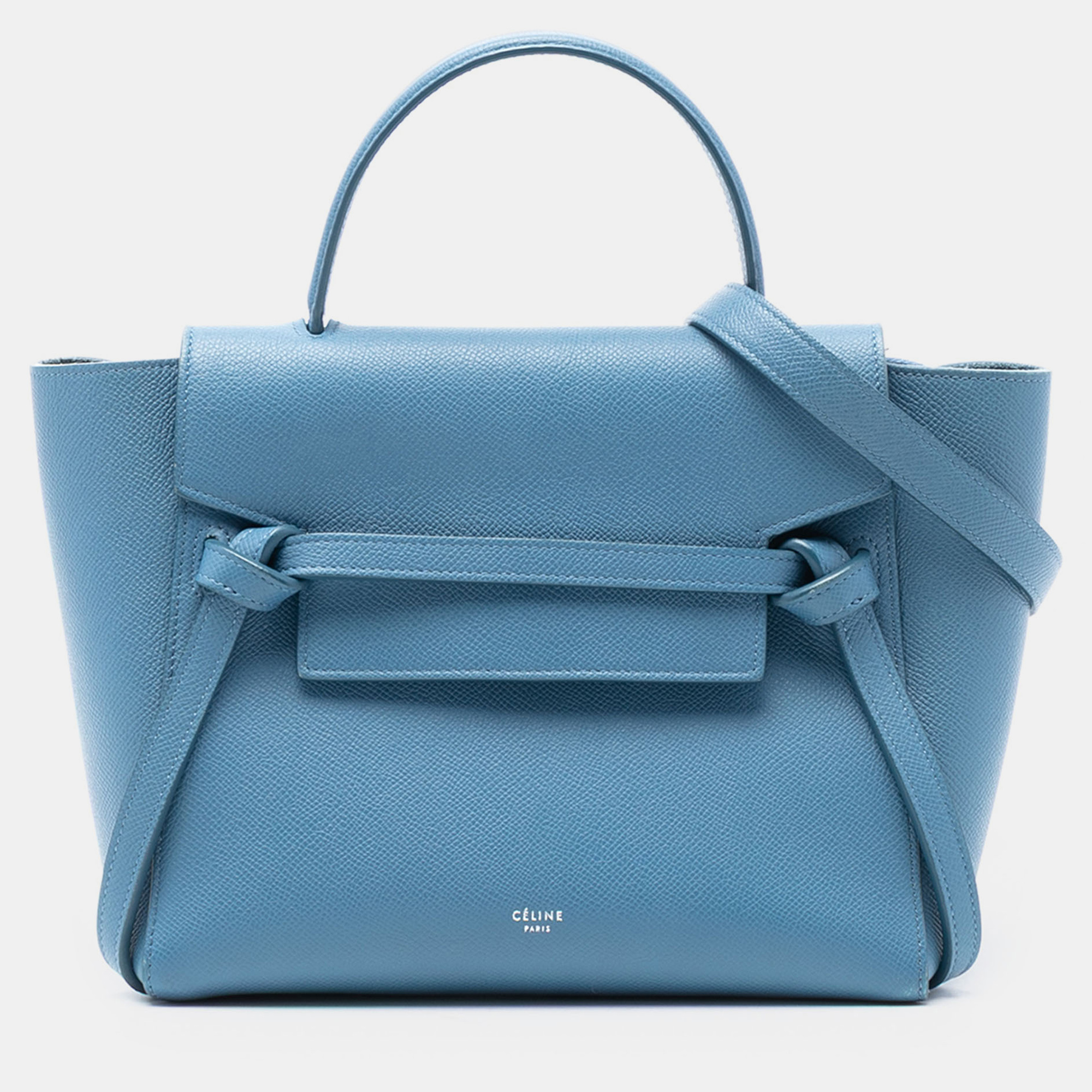 

Celine Blue Micro Grained Calfskin Belt Bag