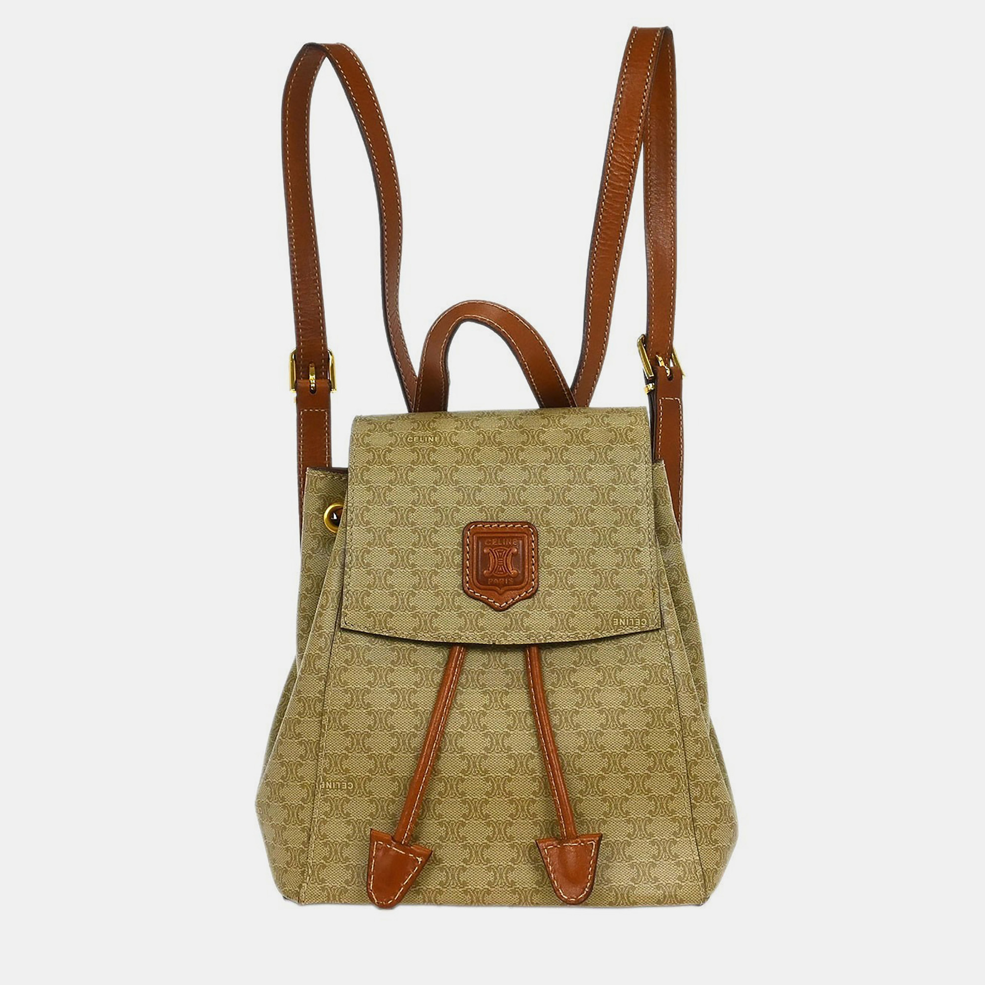 

Celine Macadam Beige Canvas Backpack