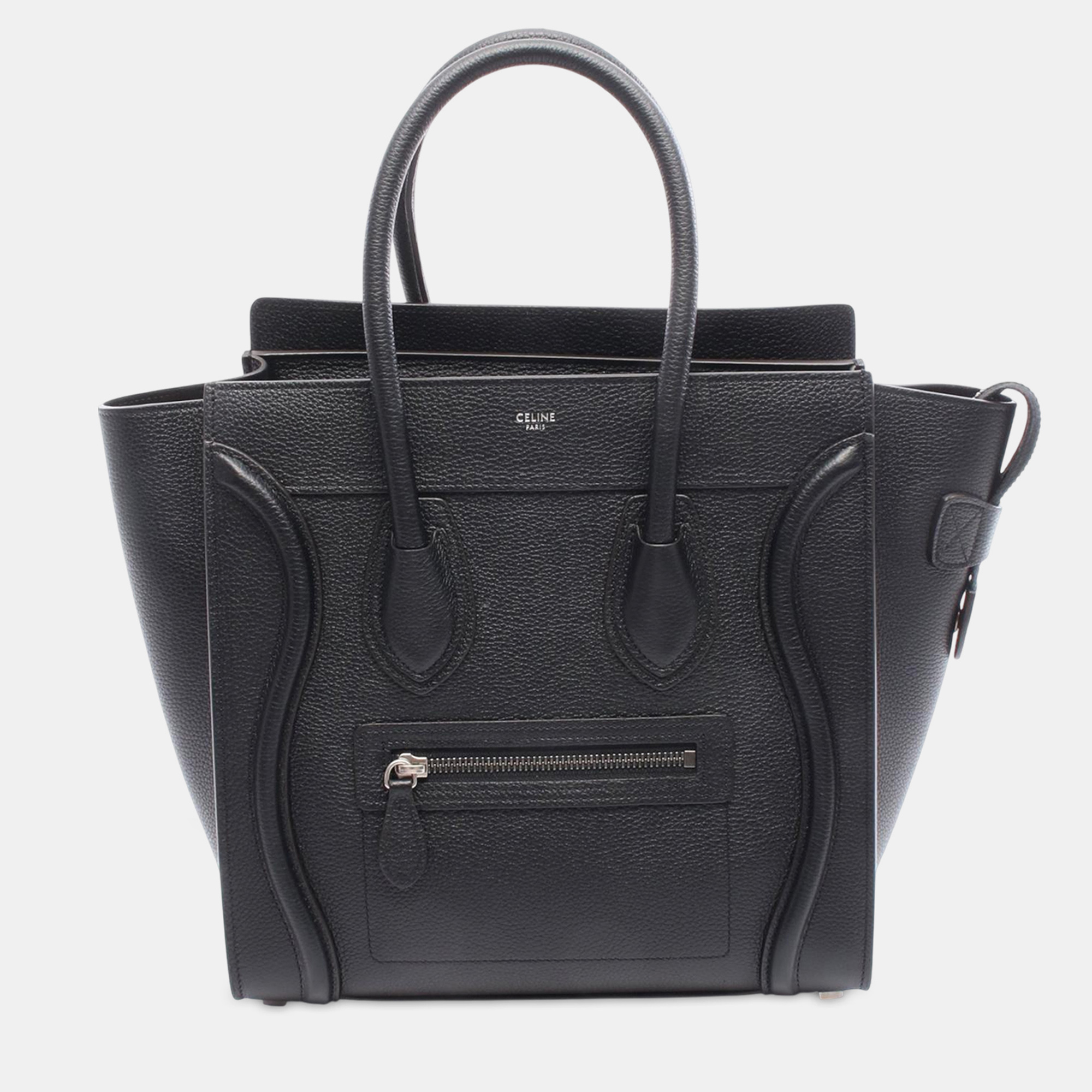 

Celine Black Micro Calfskin Luggage Tote
