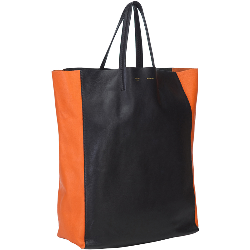 

Celine Bicolor Leather Vertical Cabas Tote, Multicolor