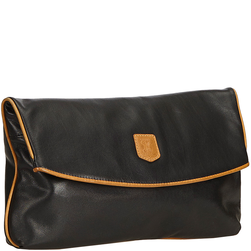 

Celine Black Leather Clutch Bag