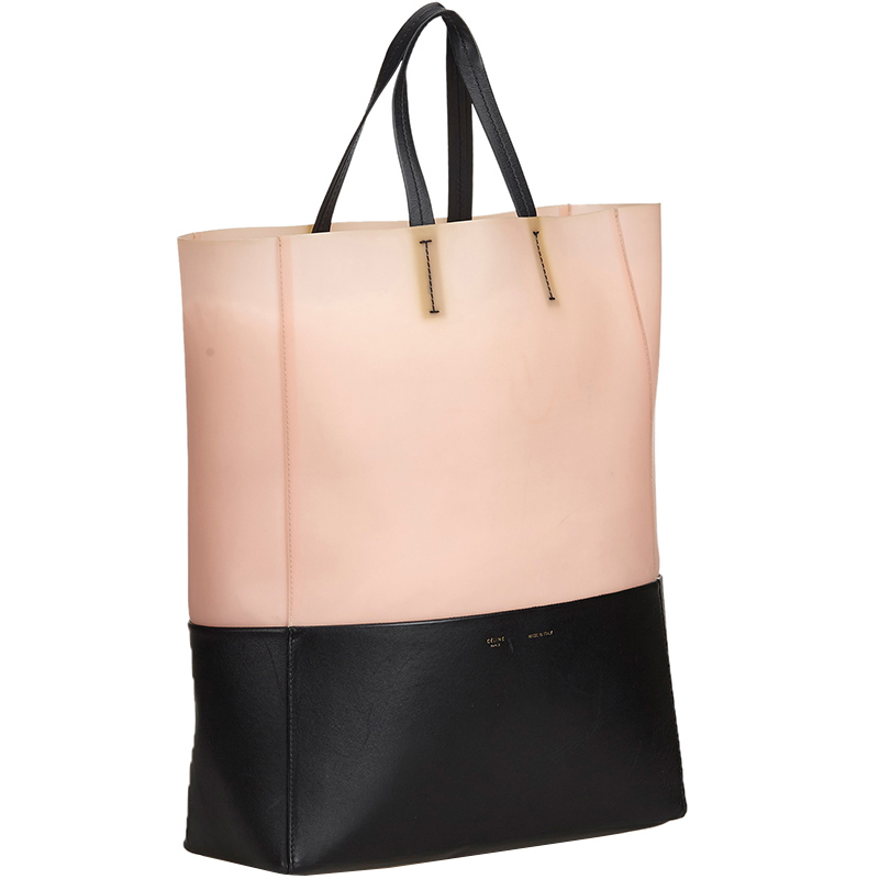 

Celine Pink/Black Rubber Vertical Cabas Tote Bag, Multicolor