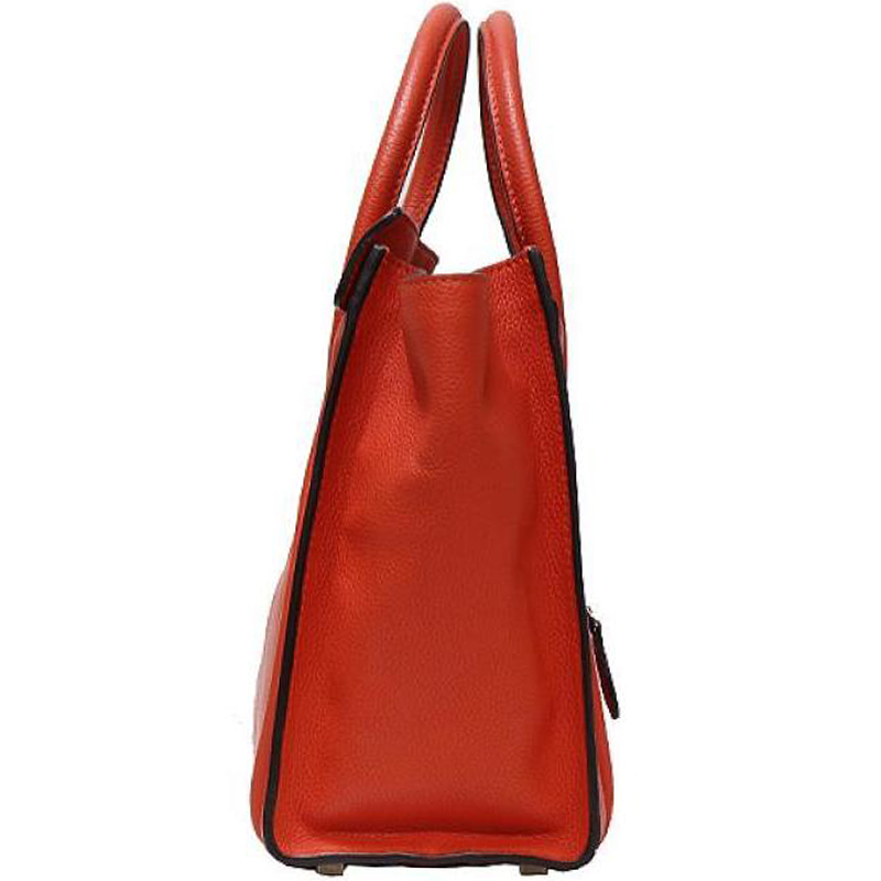 

Celine Red Leather Micro Luggage Tote