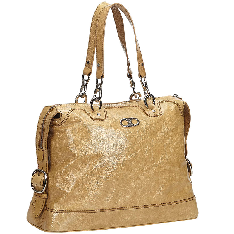 

Celine Brown Patent Leather Everyday Bag