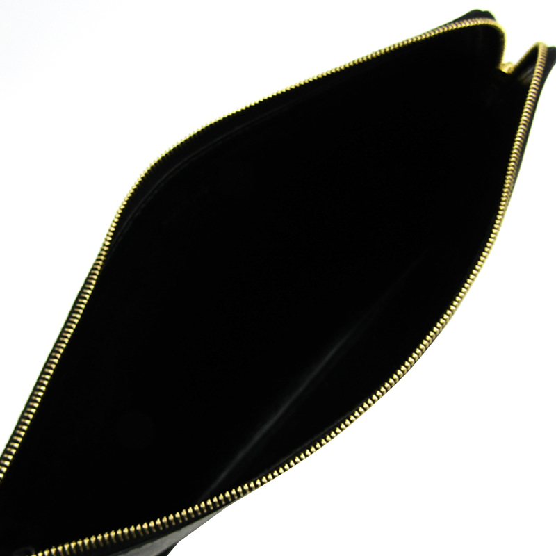 

Celine Black/Gold Printed Leather Clutch Pouch