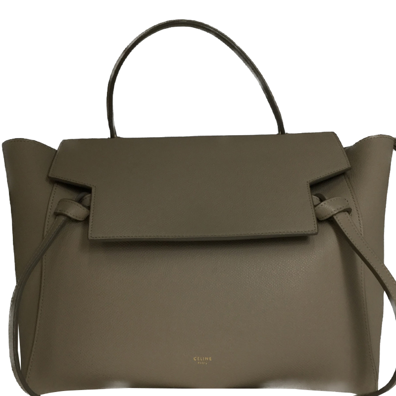Celine Taupe Leather Mini Belt Bag