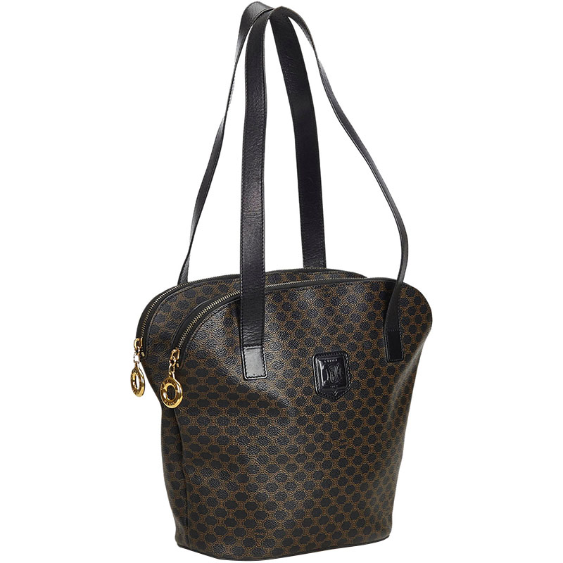 

Celine Black Macadam PVC Tote Bag