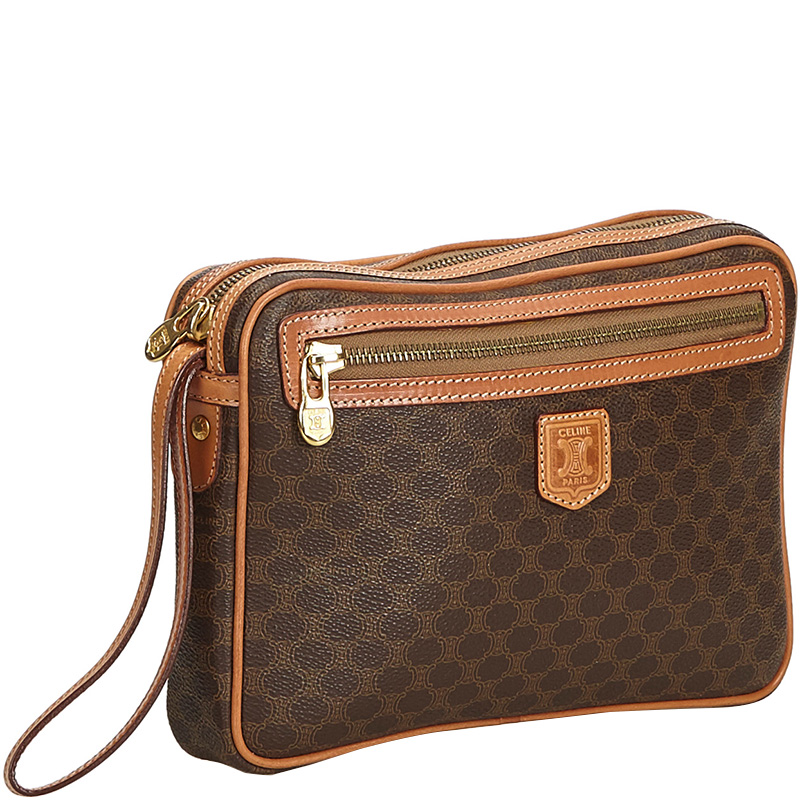 

Celine Brown Macadam Clutch Bag