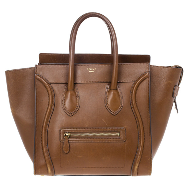 Pre Owned Celine Mini Luggage Tan Tote