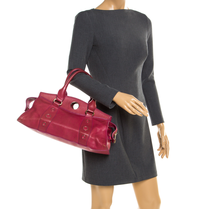 

Celine Red Leather Satchel