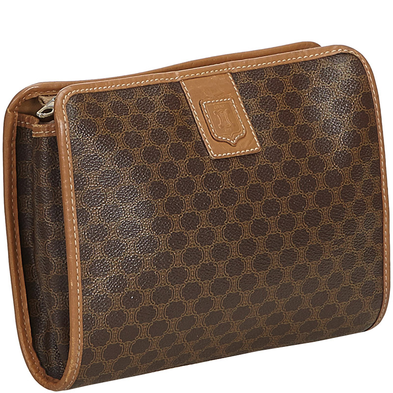 

Celine Brown Macadam Clutch Bag