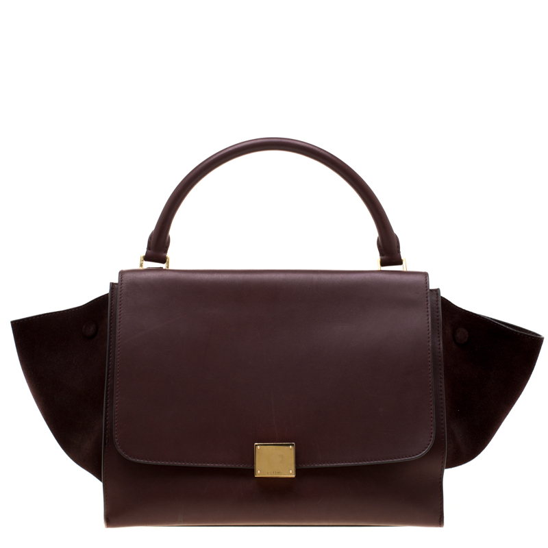 Pre Owned حقيبة يد سلين ميني ترابيز جلد أحمر