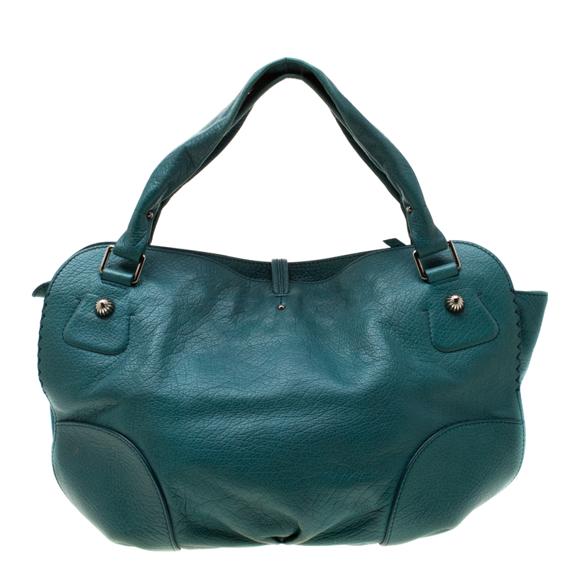 Pre-owned Celine Green Leather Hobo
