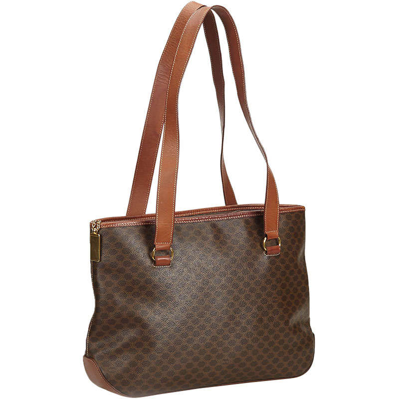 

Celine Brown PVC Plastic and Leather Macadam Tote