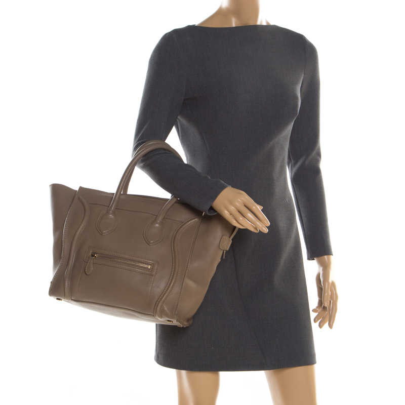 

Celine Brown Leather Mini Luggage Tote