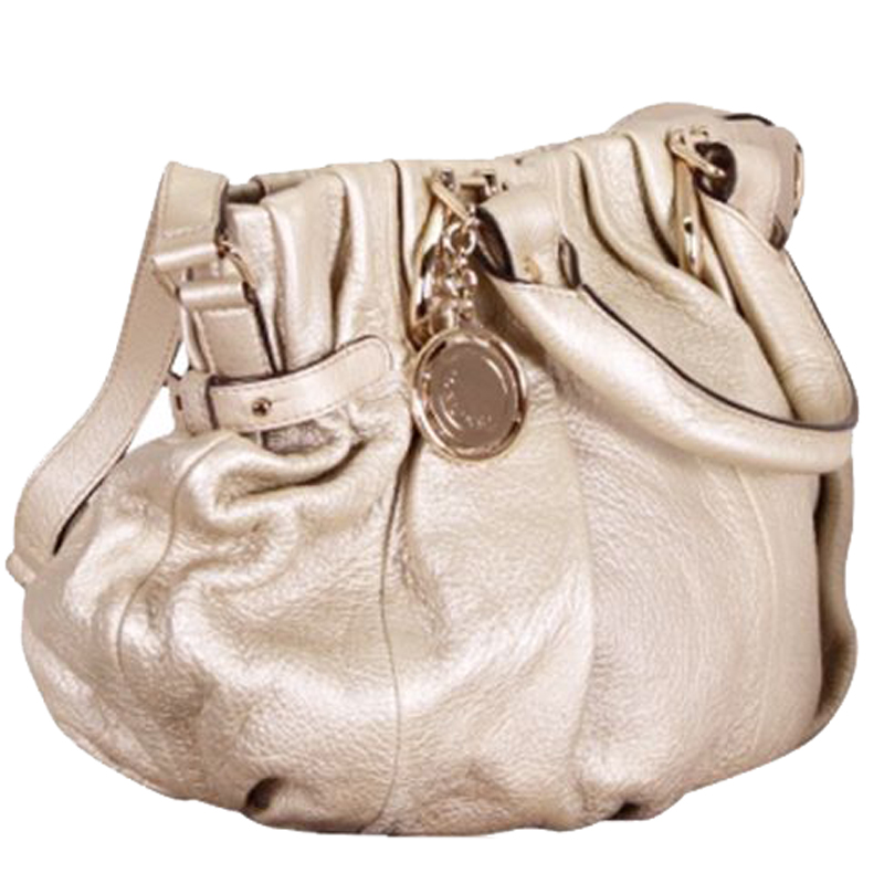 

Celine Light Gold Leather  Pillow Bag