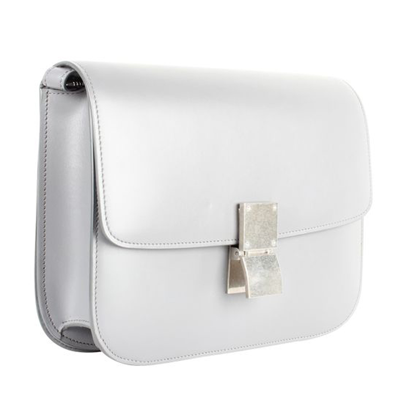 

Celine Gray Leather Classic Box Bag, Grey